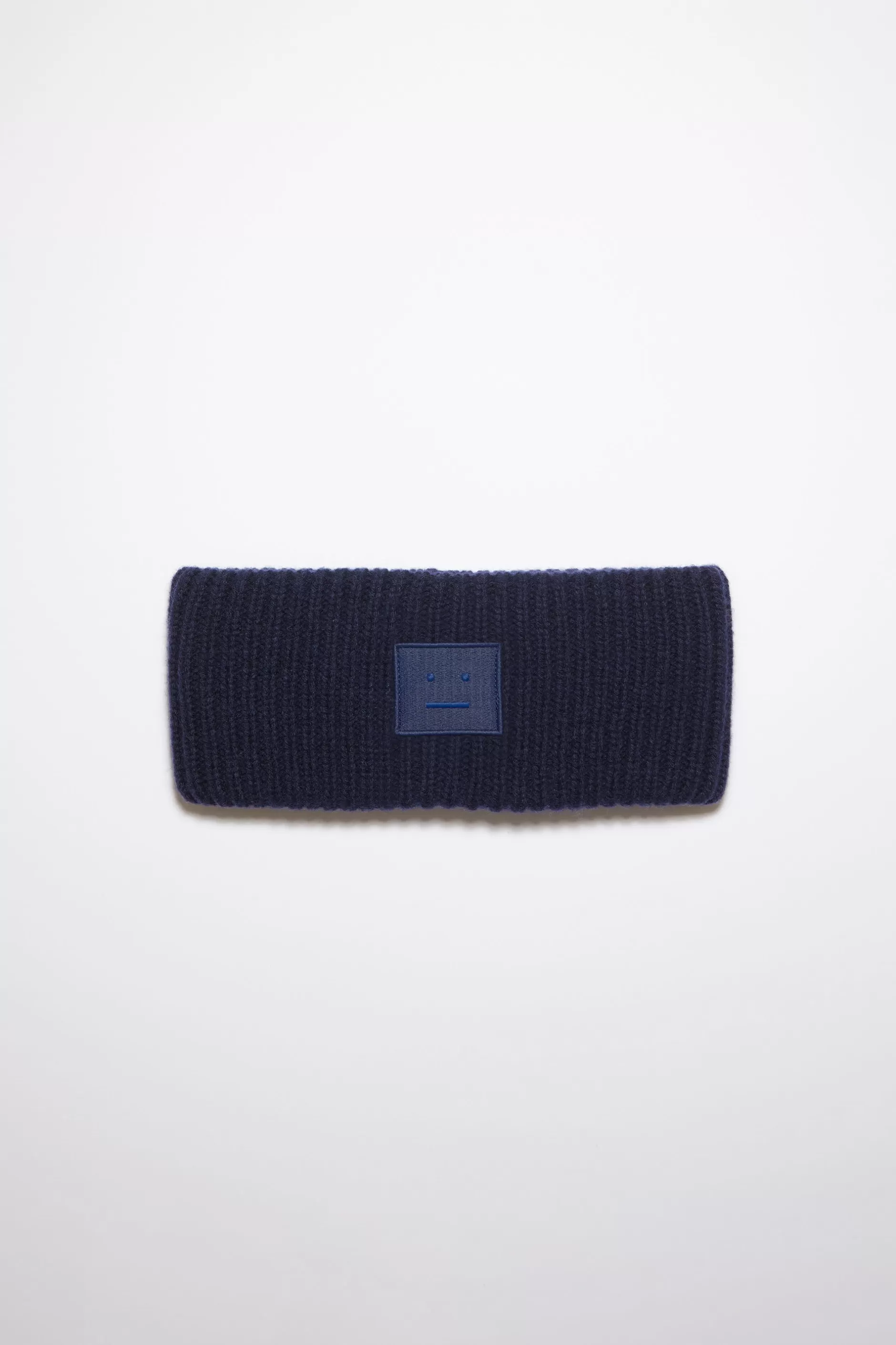 Acne Studios Rippstrick-Stirnband Marineblau Shop