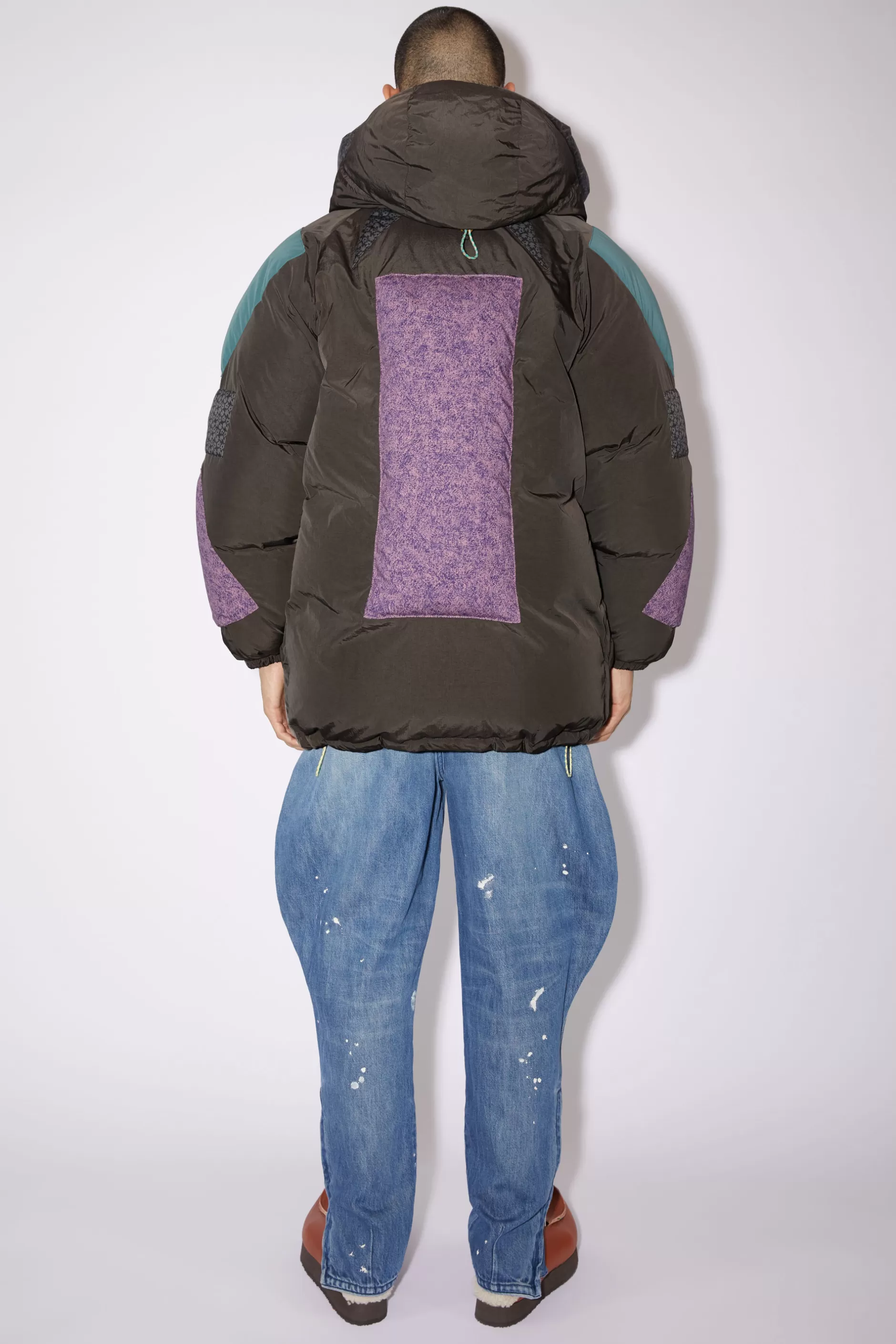 Acne Studios Ripstop-Pufferjacke Mit Kapuze Dunkelkhaki/Multi Best