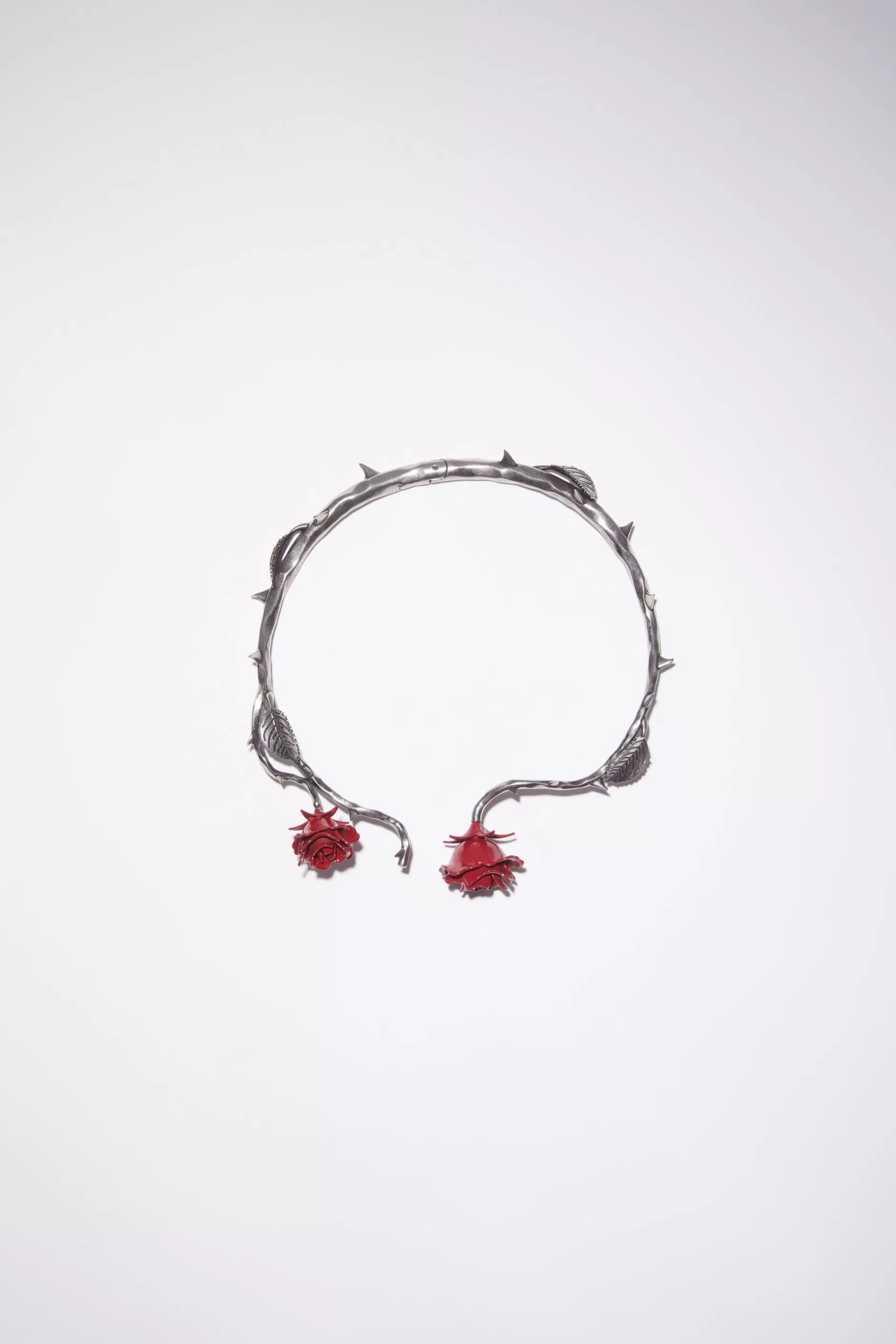 Acne Studios Rosen-Choker Antiksilber/Rot New