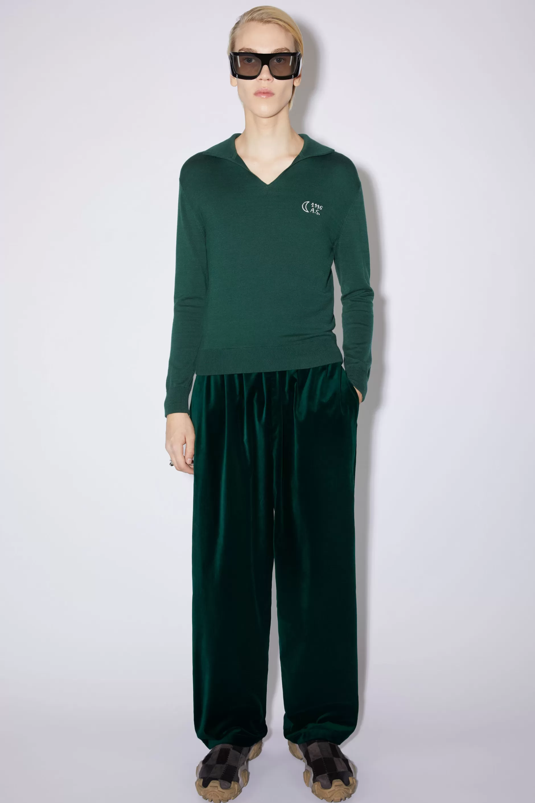 Acne Studios Samthose Dunkelgrun Store