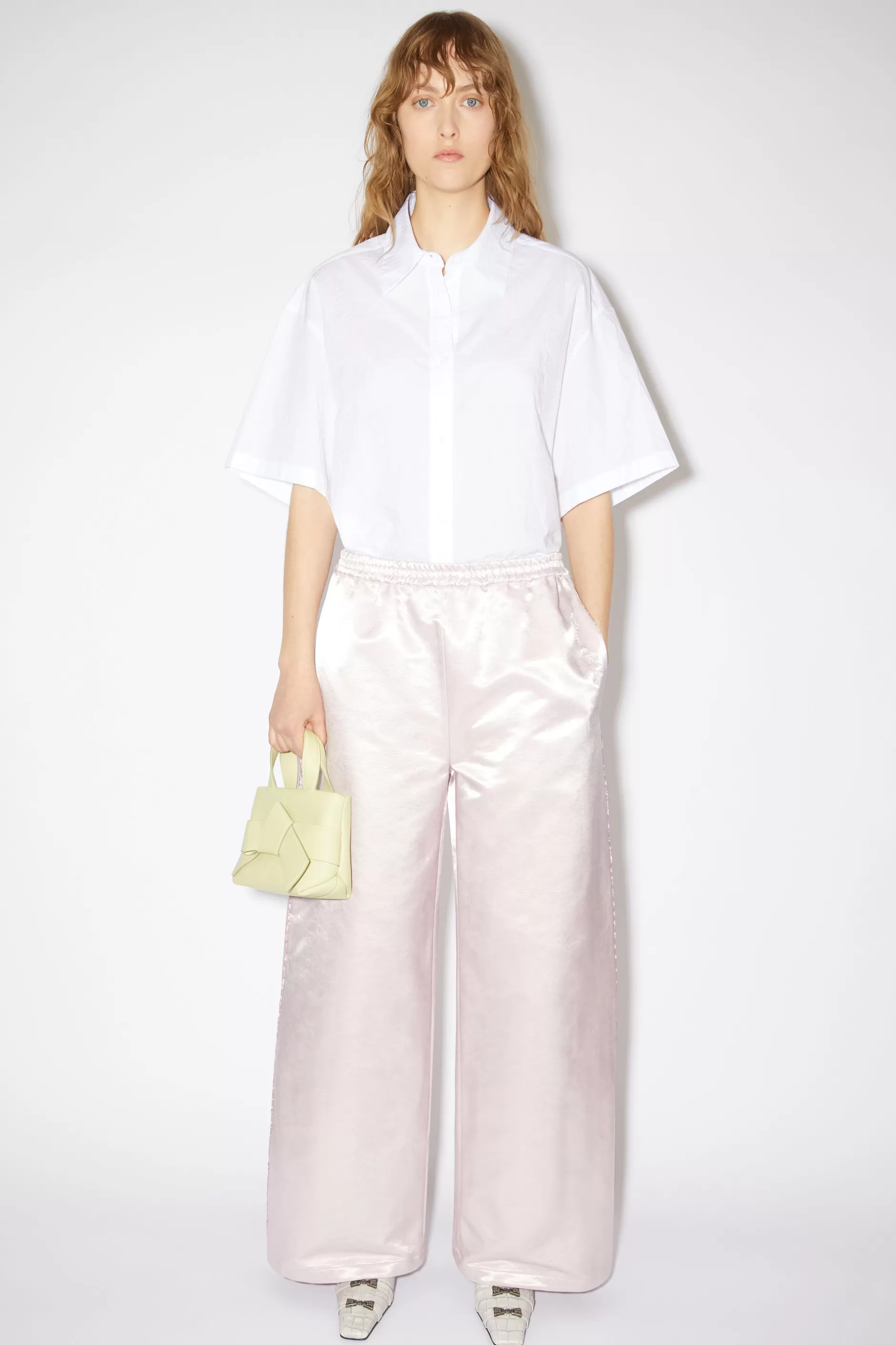 Acne Studios Satinhose Hellrosa Store