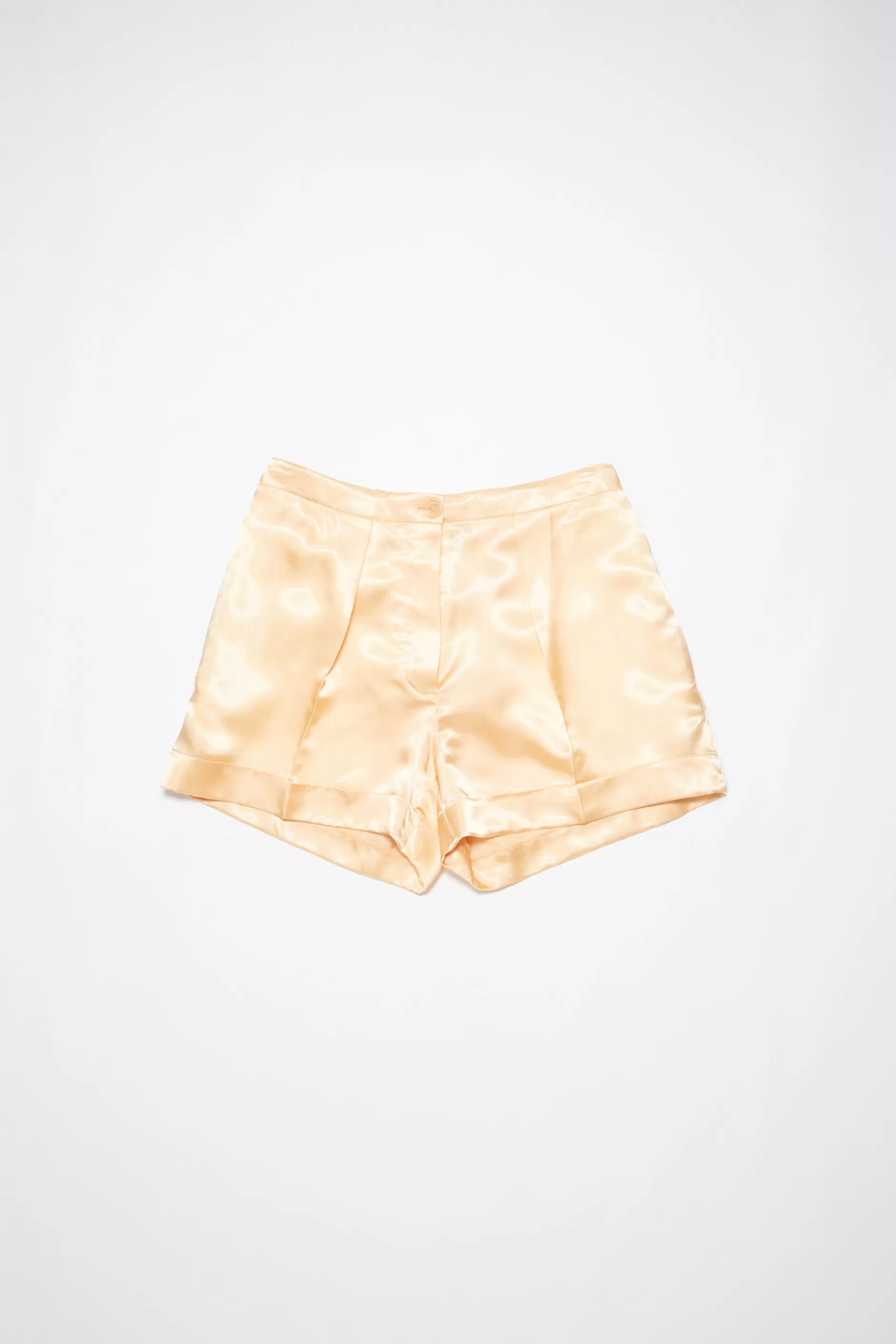 Acne Studios Satin-Shorts Aprikosen-Orange Clearance