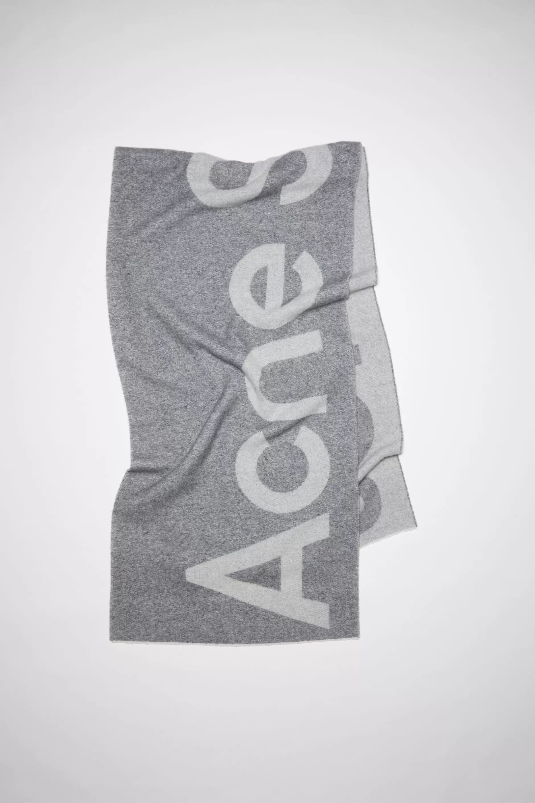 Acne Studios Schal Mit Logo-Jacquardmuster Grau Best Sale