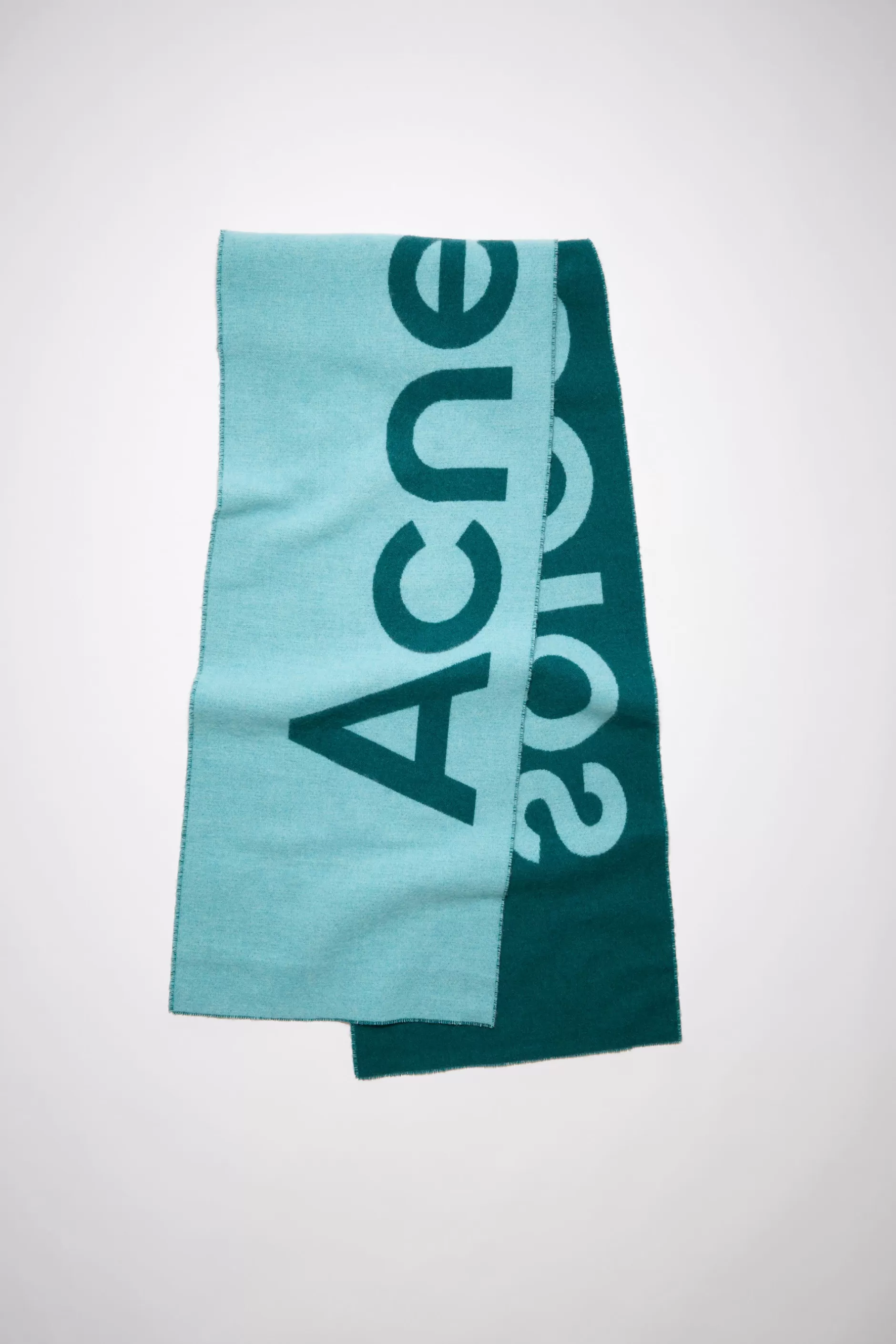 Acne Studios Schal Mit Logo-Jacquardmuster Petrolblau/Hellblau Cheap