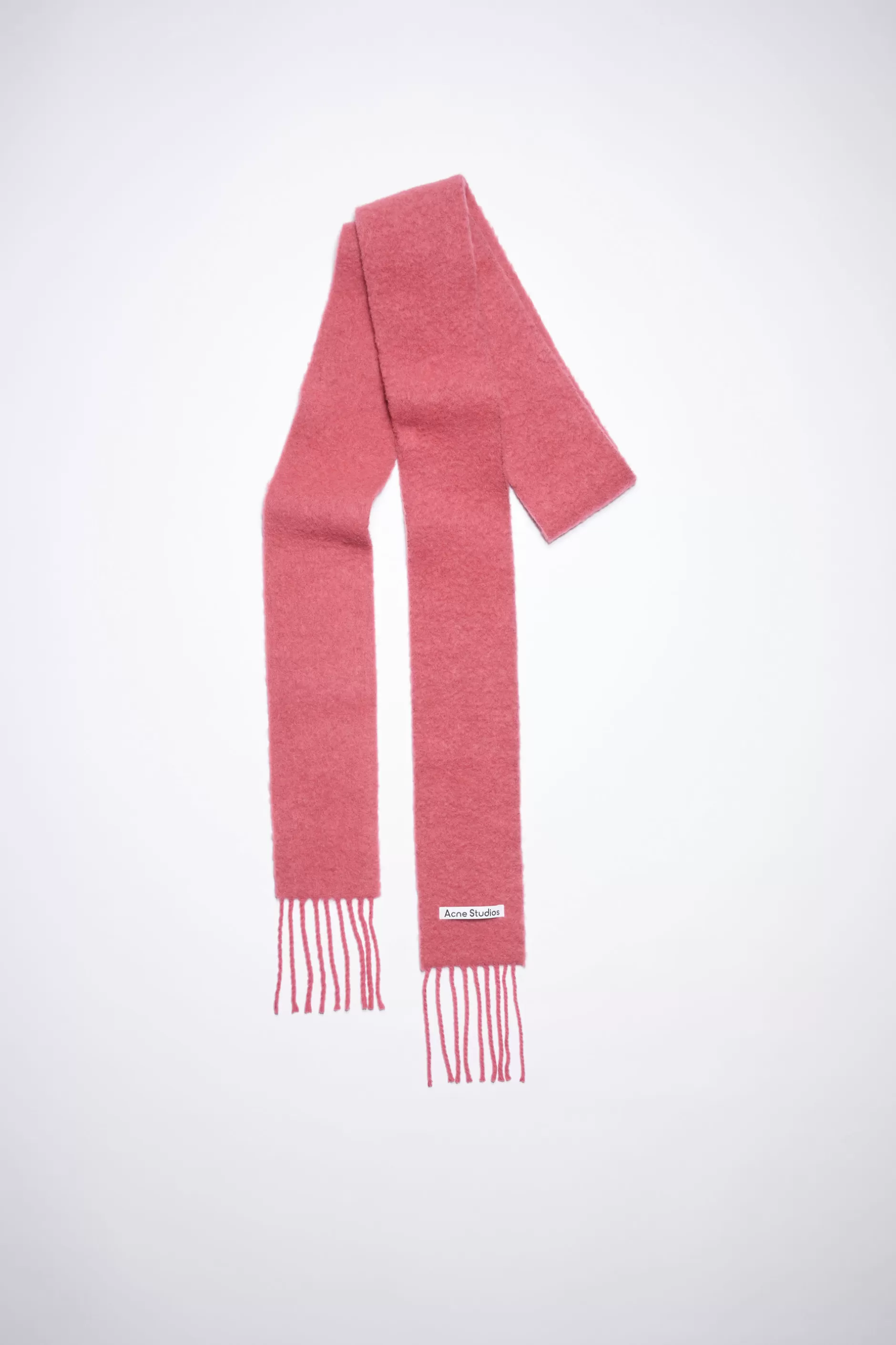 Acne Studios Schmaler Fransenschal Aus Woll-Alpaka-Mix Pinkrosa Flash Sale