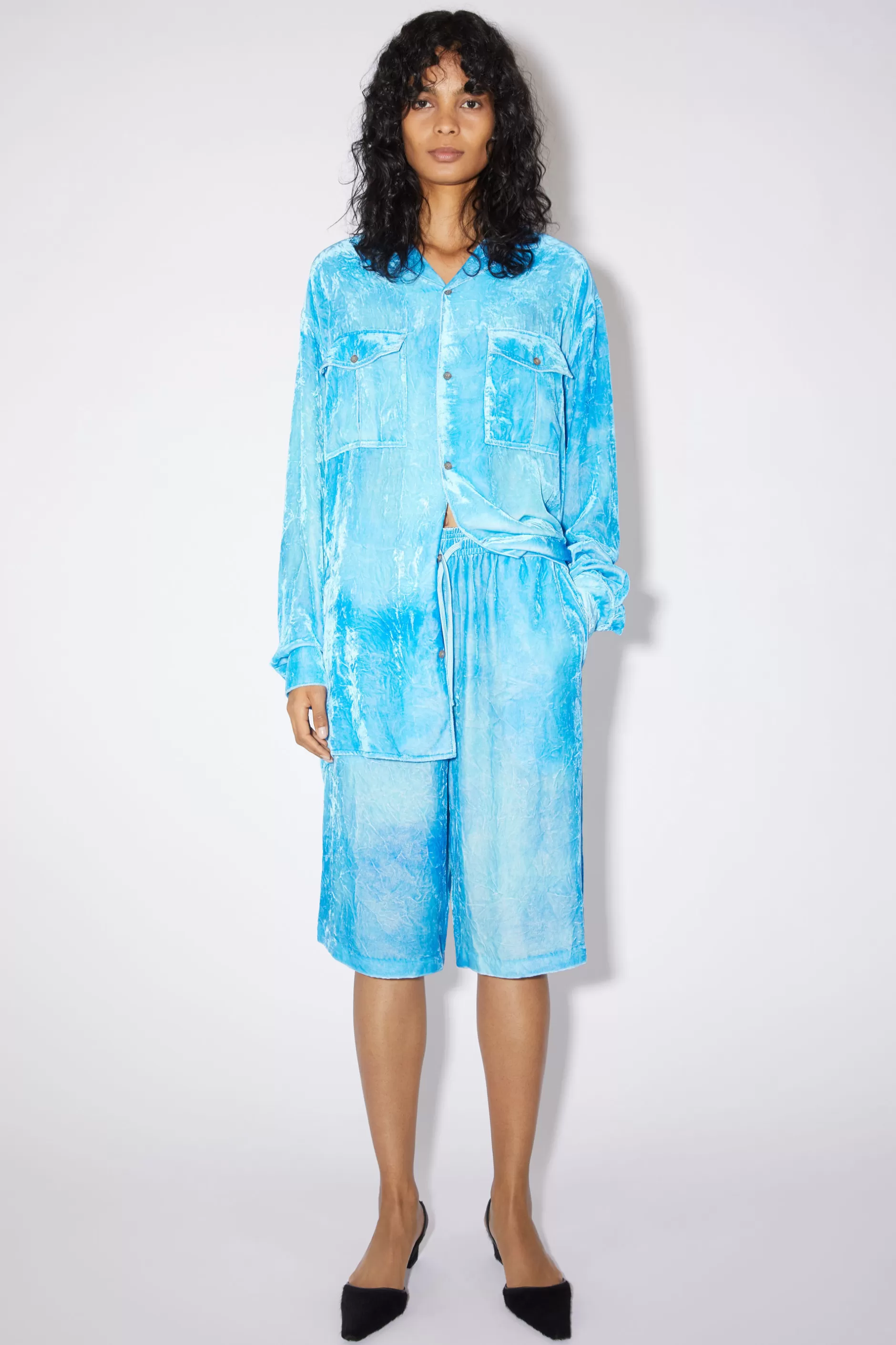 Acne Studios Shorts Wasserblau Flash Sale