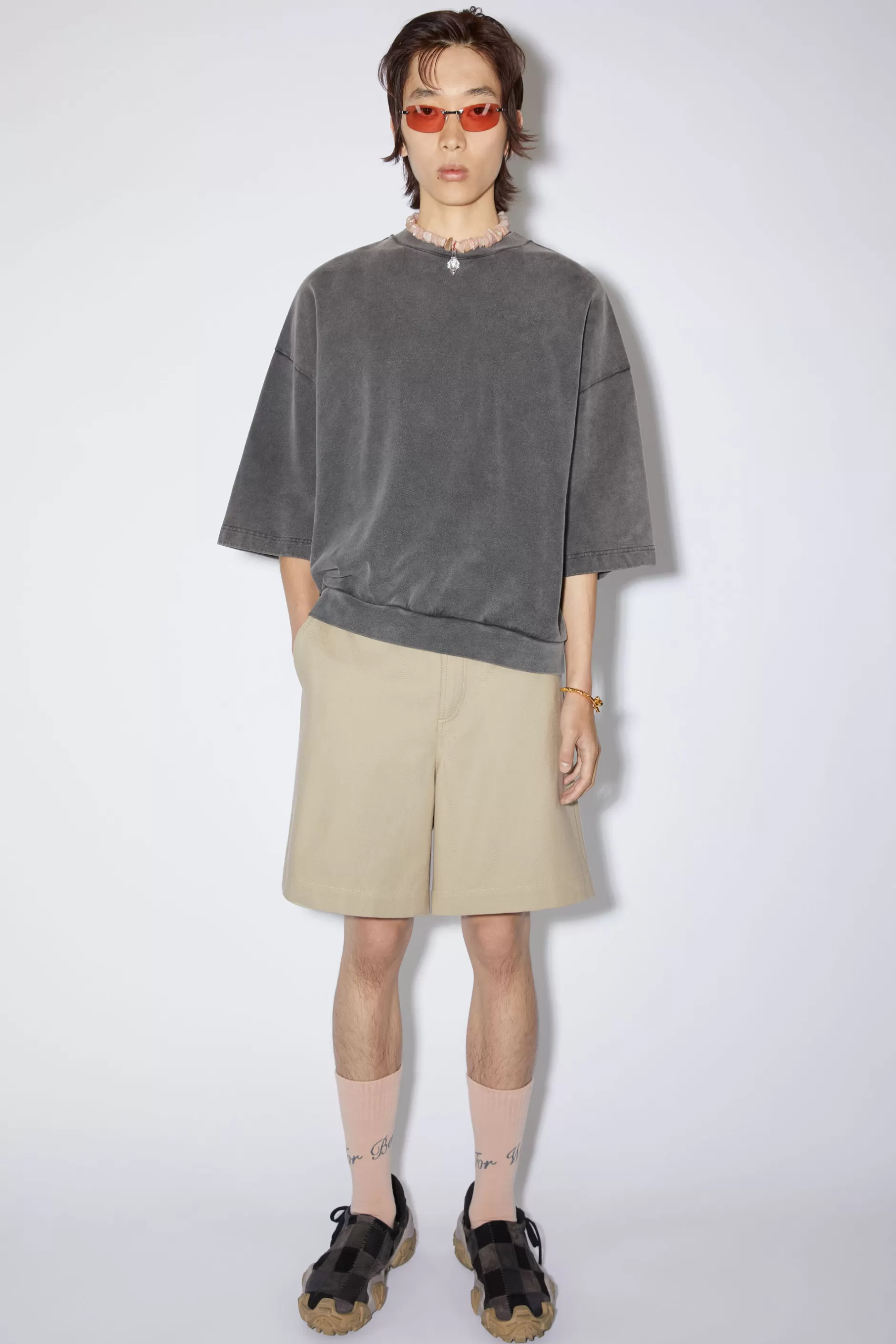 Acne Studios Shorts In Regularer Passform Haselnussbeige New