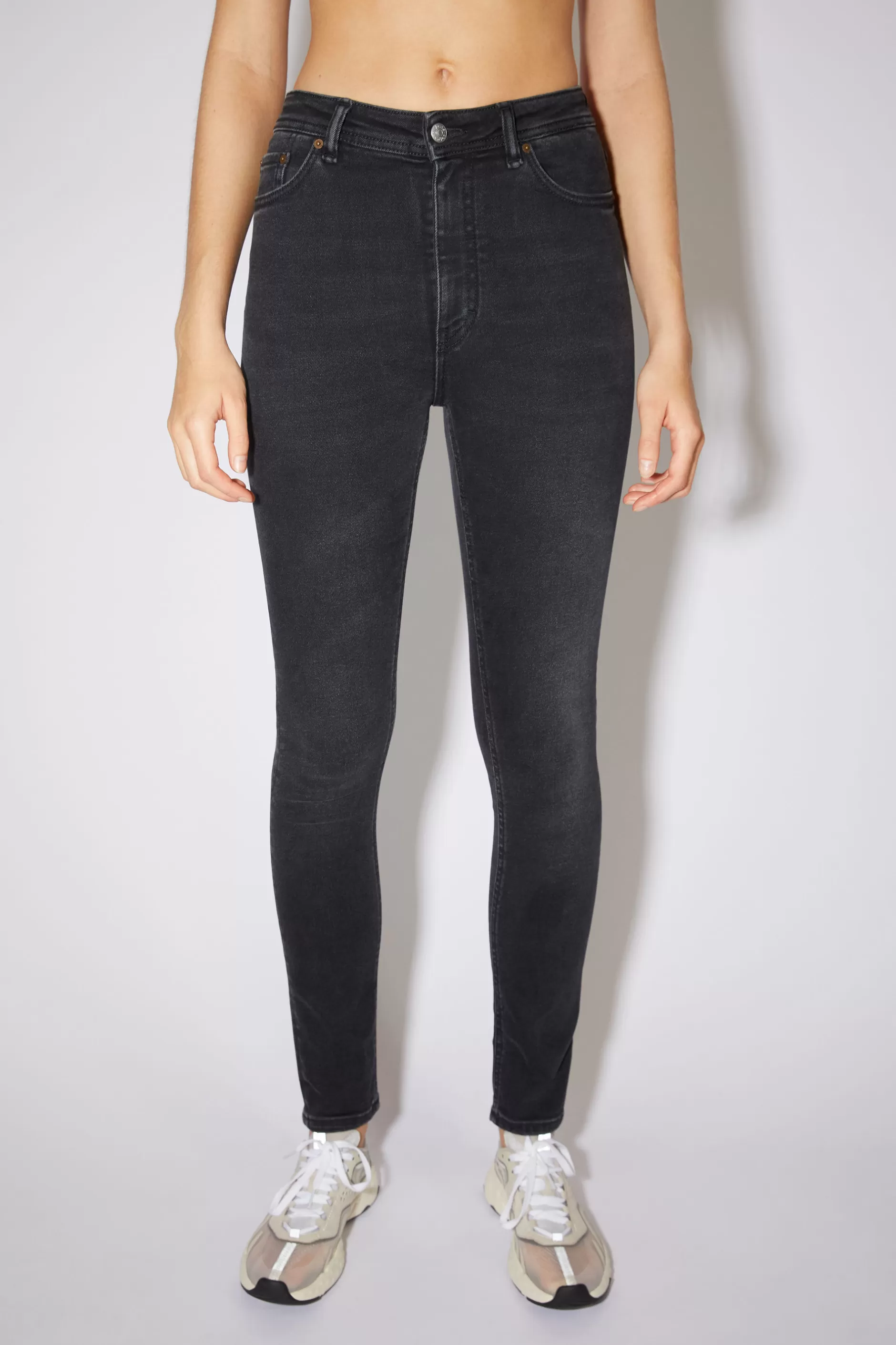 Acne Studios Skinny Fit Jeans - Peg Used Black Discount