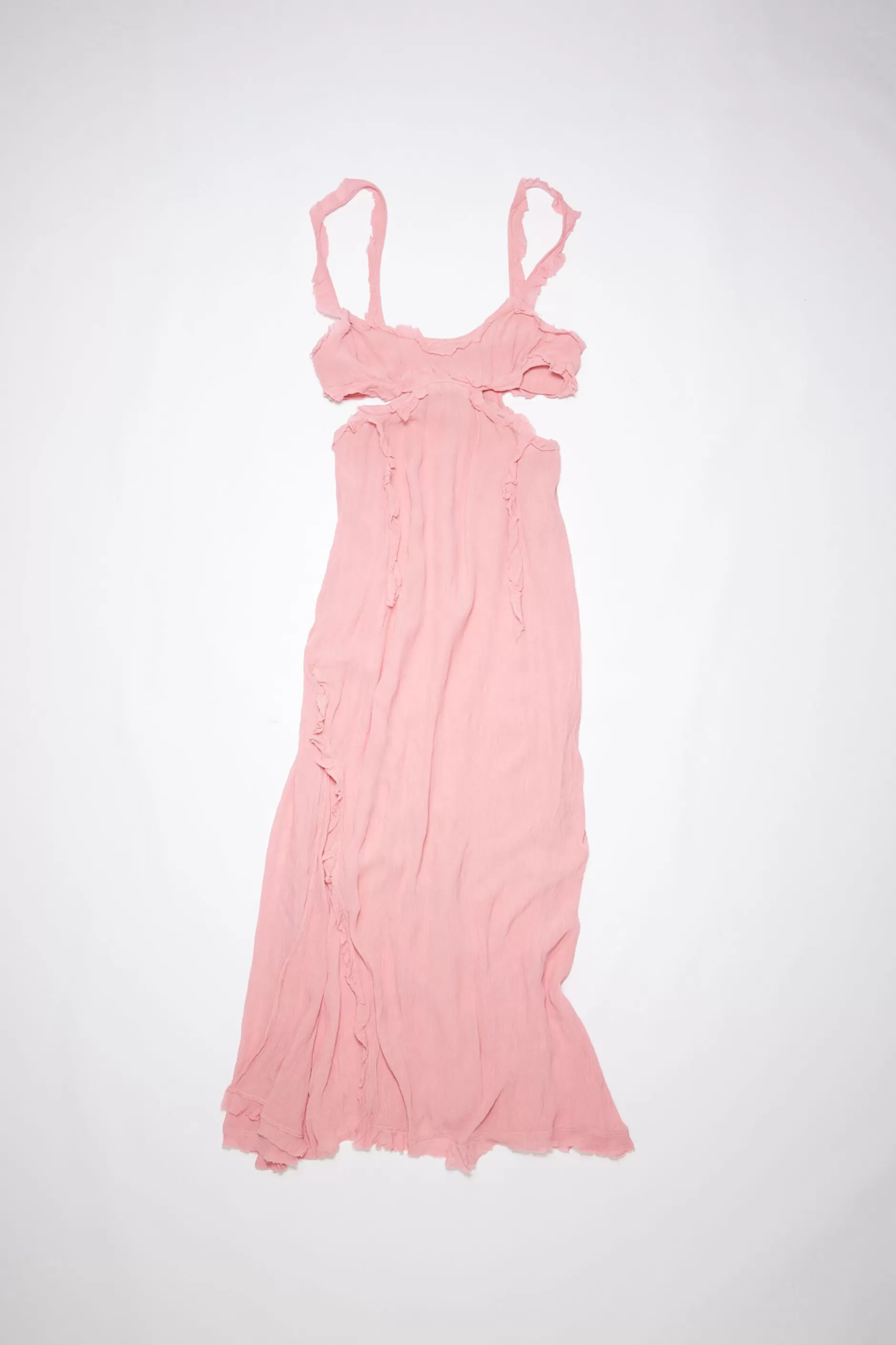 Acne Studios Slipdress Mit Ruschen Pinkrosa Store