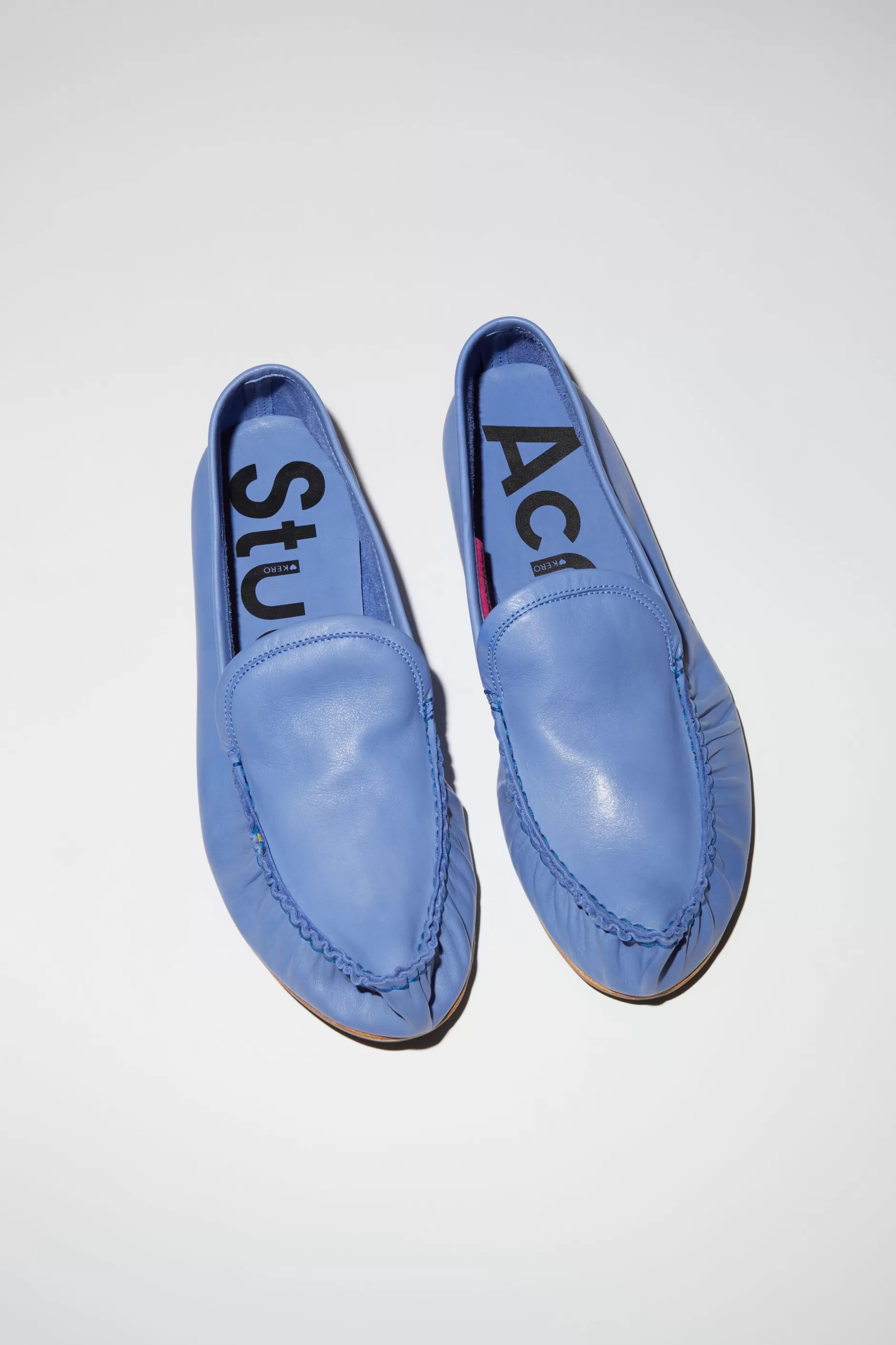 Acne Studios Slip-On-Schuhe Aus Leder Dunkellila Store