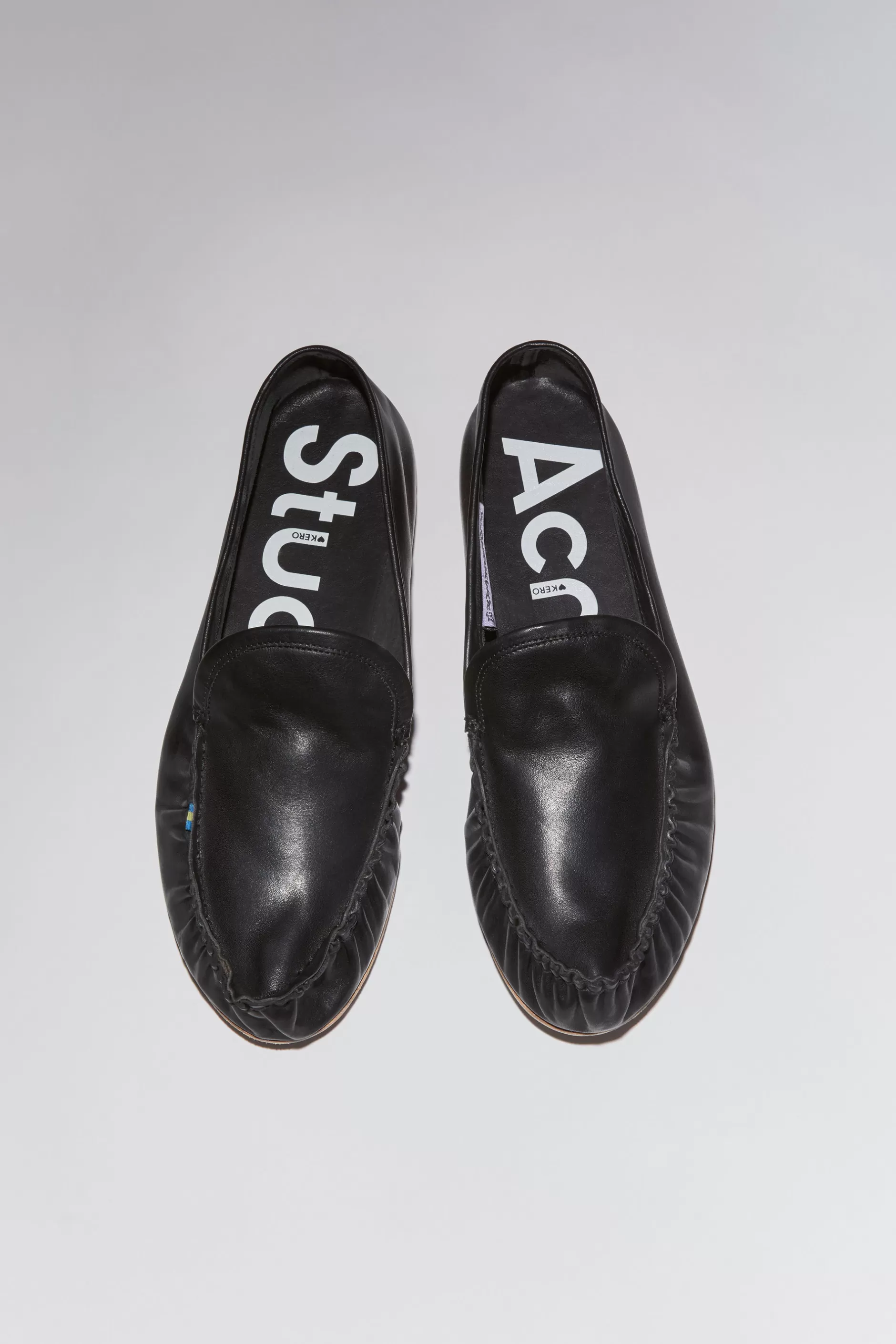 Acne Studios Slip-On-Schuhe Aus Leder Schwarz Outlet