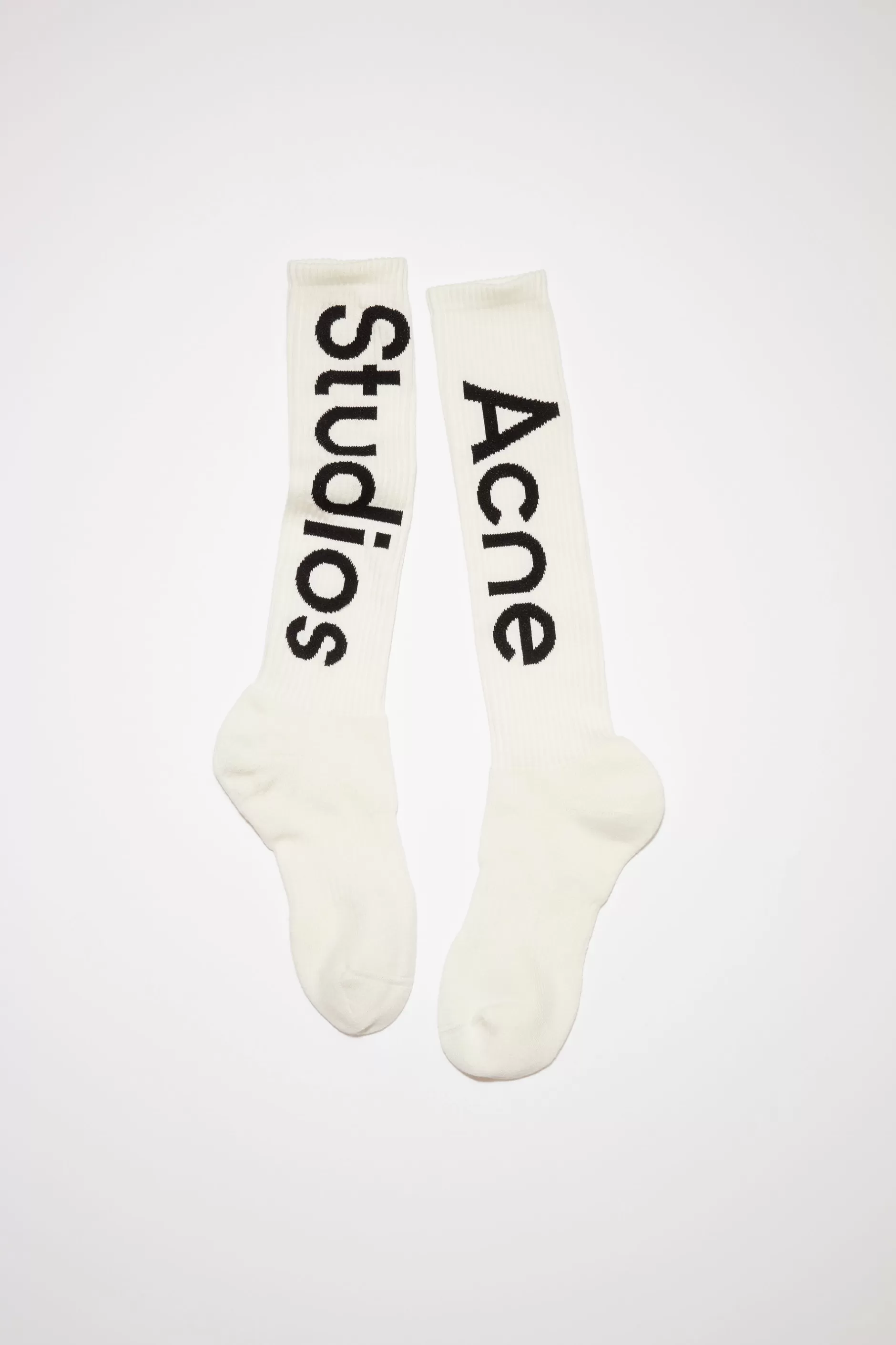 Acne Studios Socken Mit Logo-Jacquardmuster Gebrochenes Weis Clearance