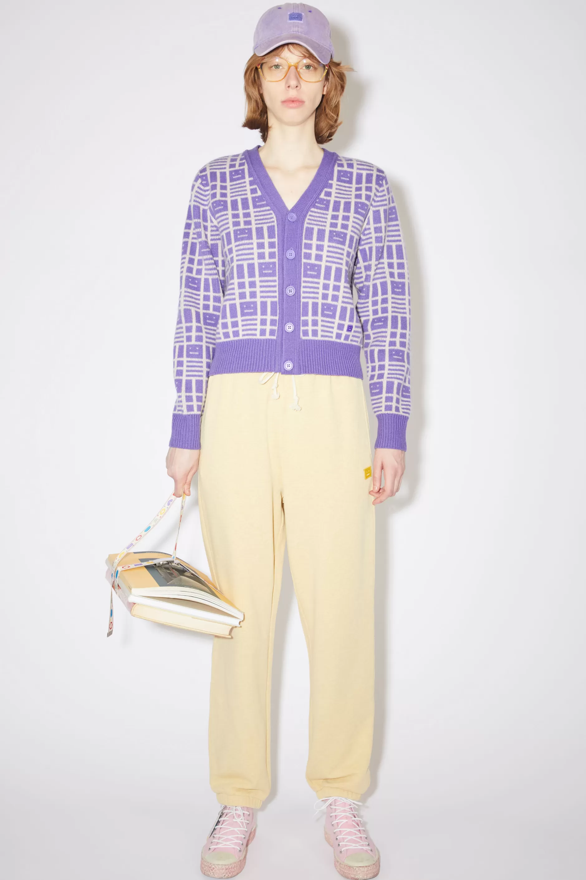 Acne Studios Strick-Cardigan Schwertlilien-Violett Fashion