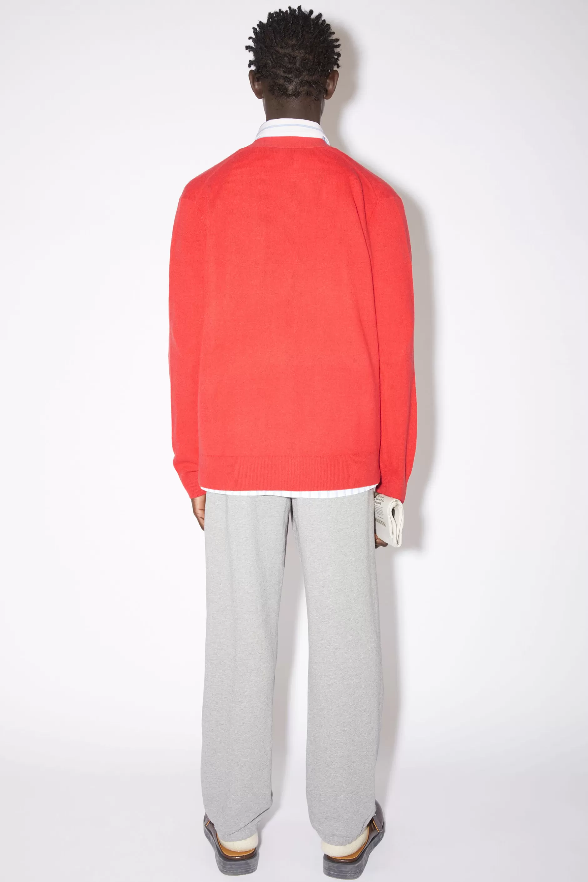 Acne Studios Strickcardigan Aus Wolle Chilirot Clearance