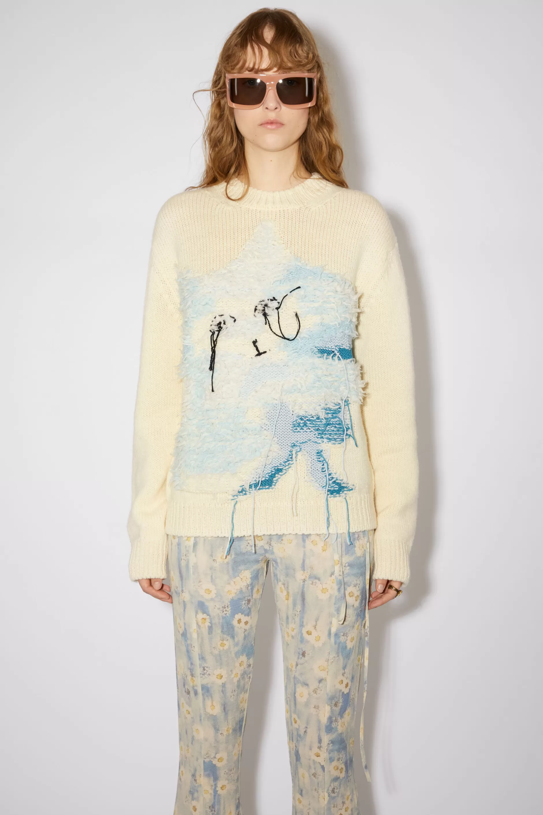 Acne Studios Strickpullover Weis/Blau Best