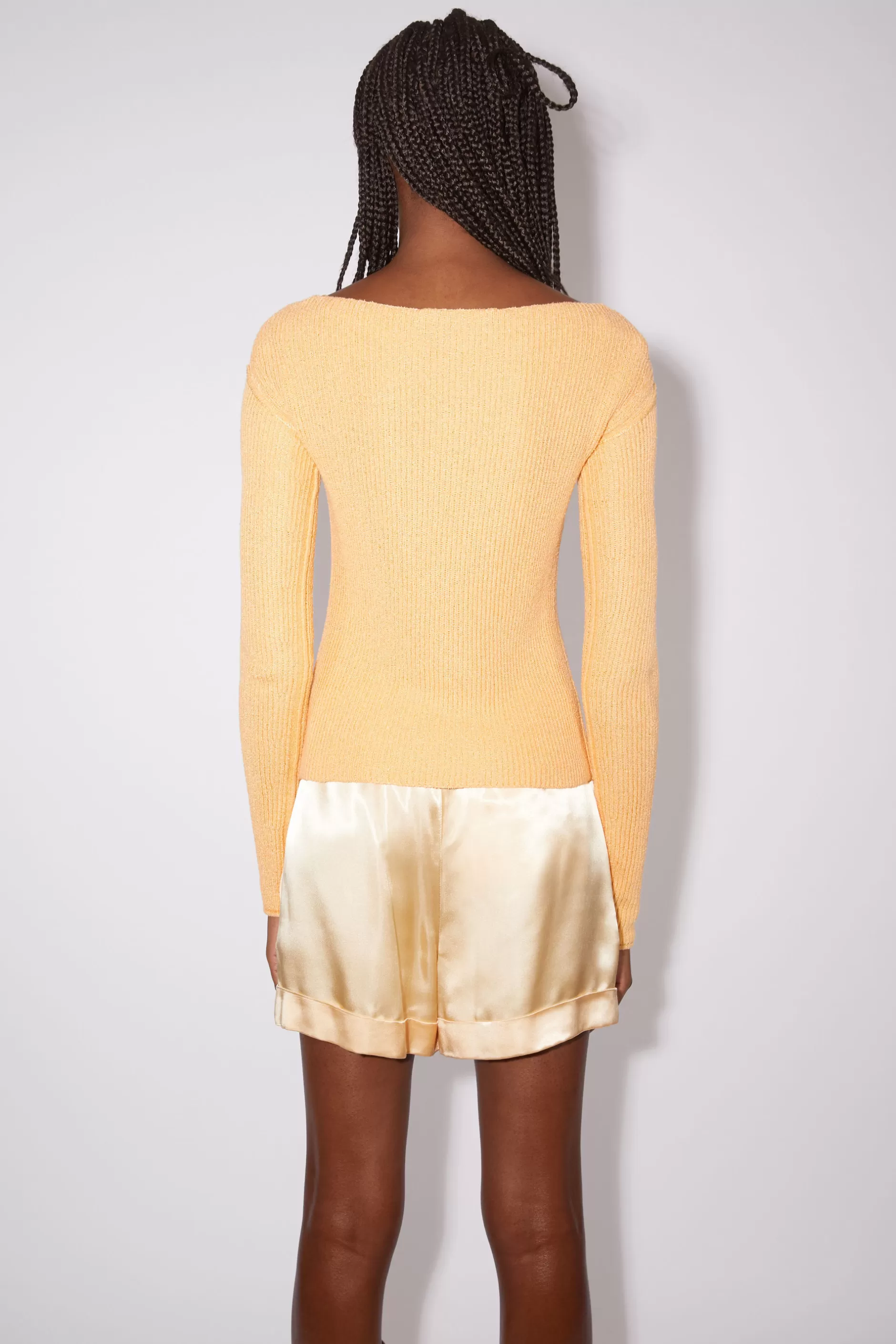 Acne Studios Strickpullover Vanillegelb Discount