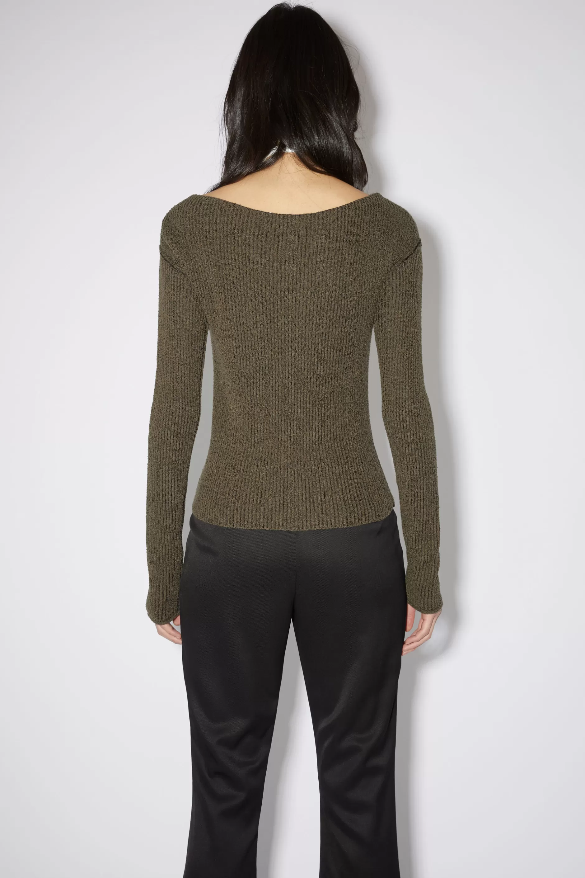 Acne Studios Strickpullover Dunkles Khakigrun Online