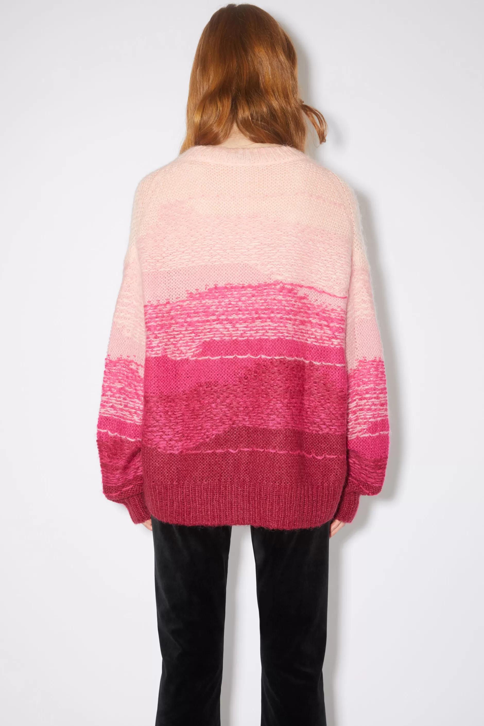 Acne Studios Strickpullover Mit V-Ausschnitt Beerenrosa/Multi New