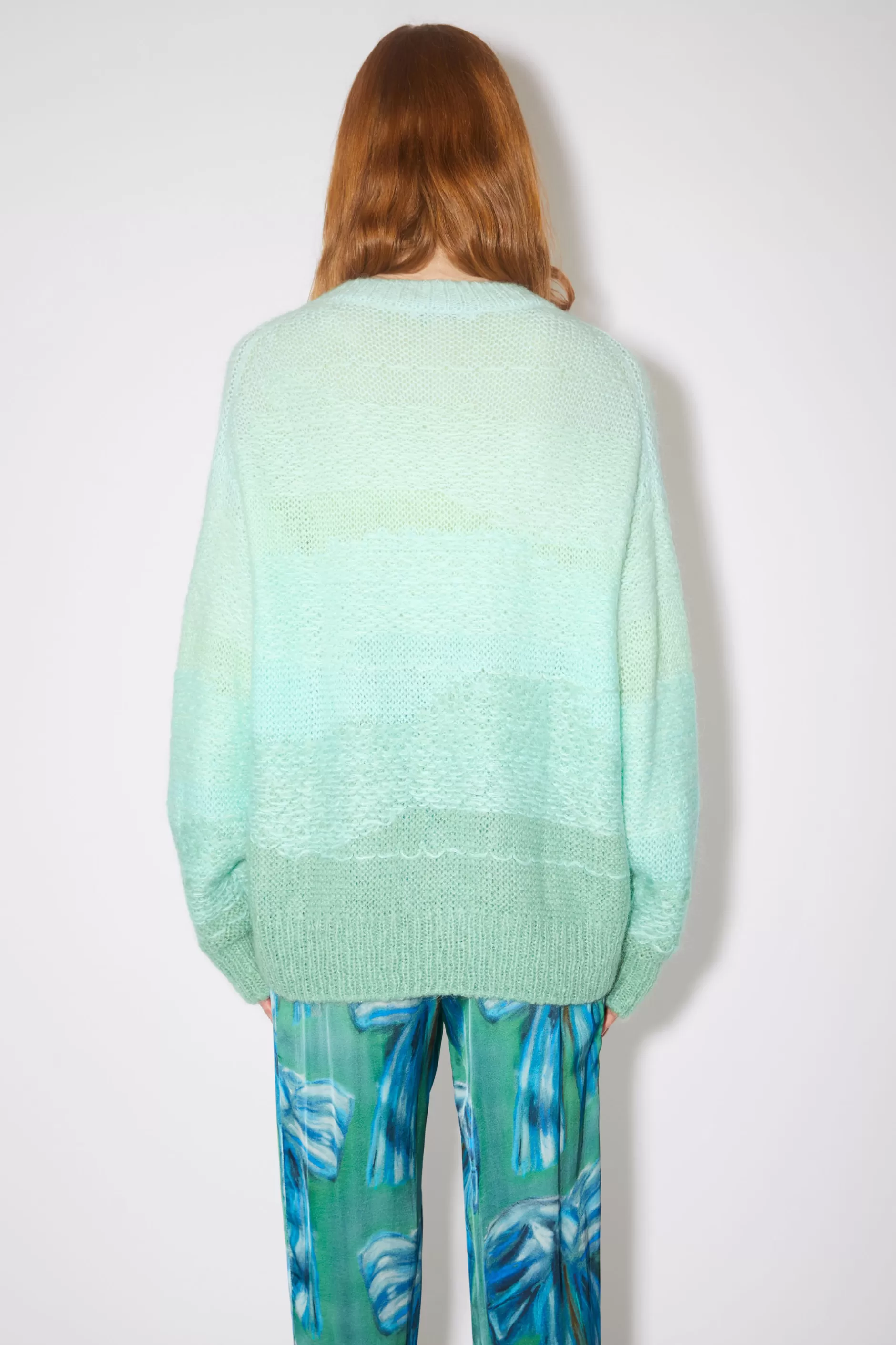 Acne Studios Strickpullover Mit V-Ausschnitt Mintgrun/Multi Clearance