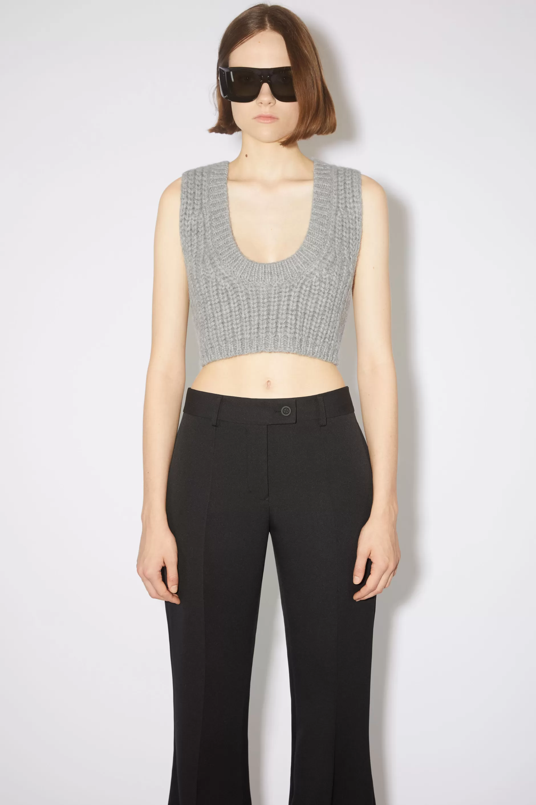 Acne Studios Stricktop Grau Meliert New