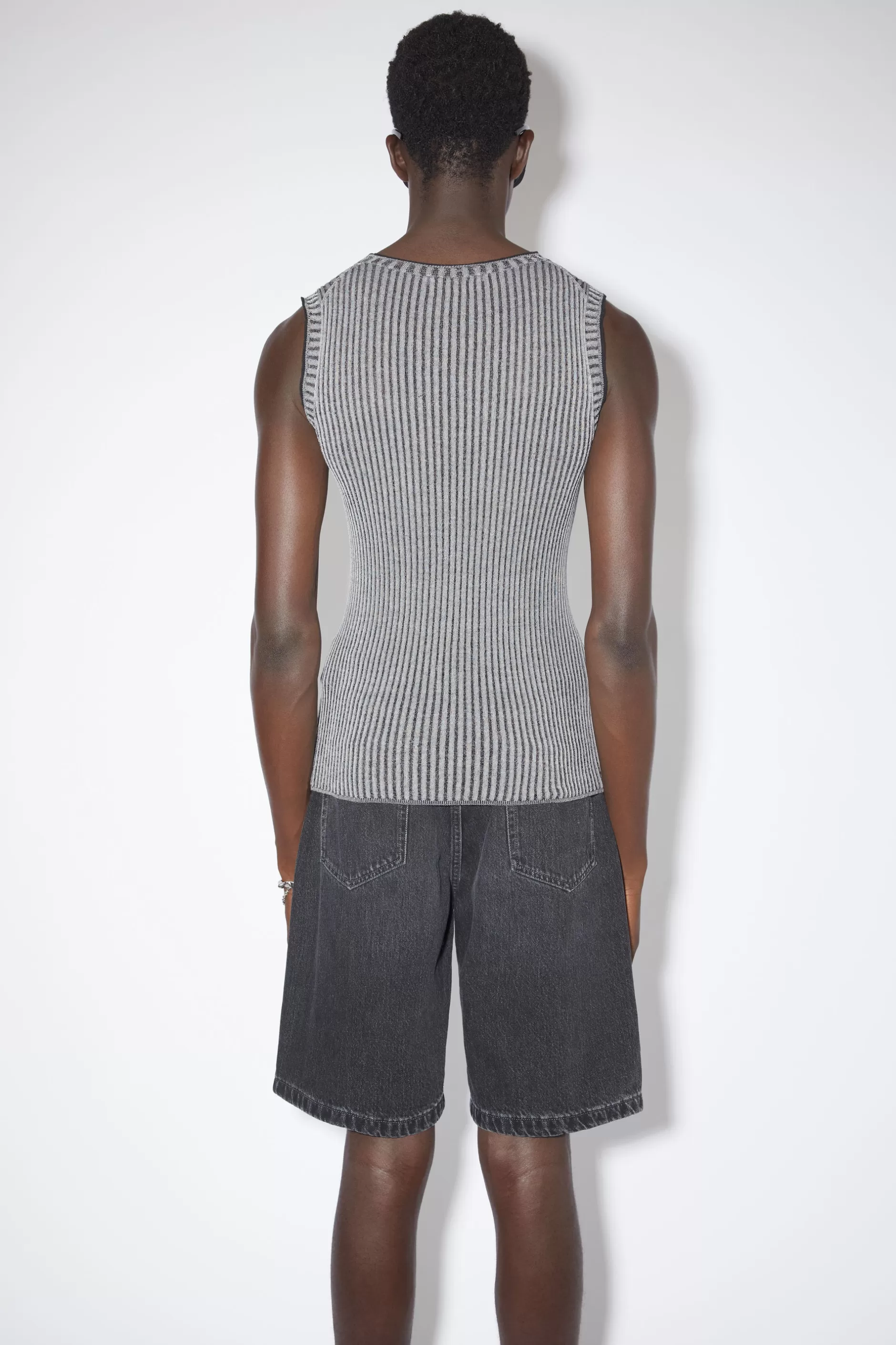 Acne Studios Stricktop Mit Stickerei Anthrazitgrau Shop