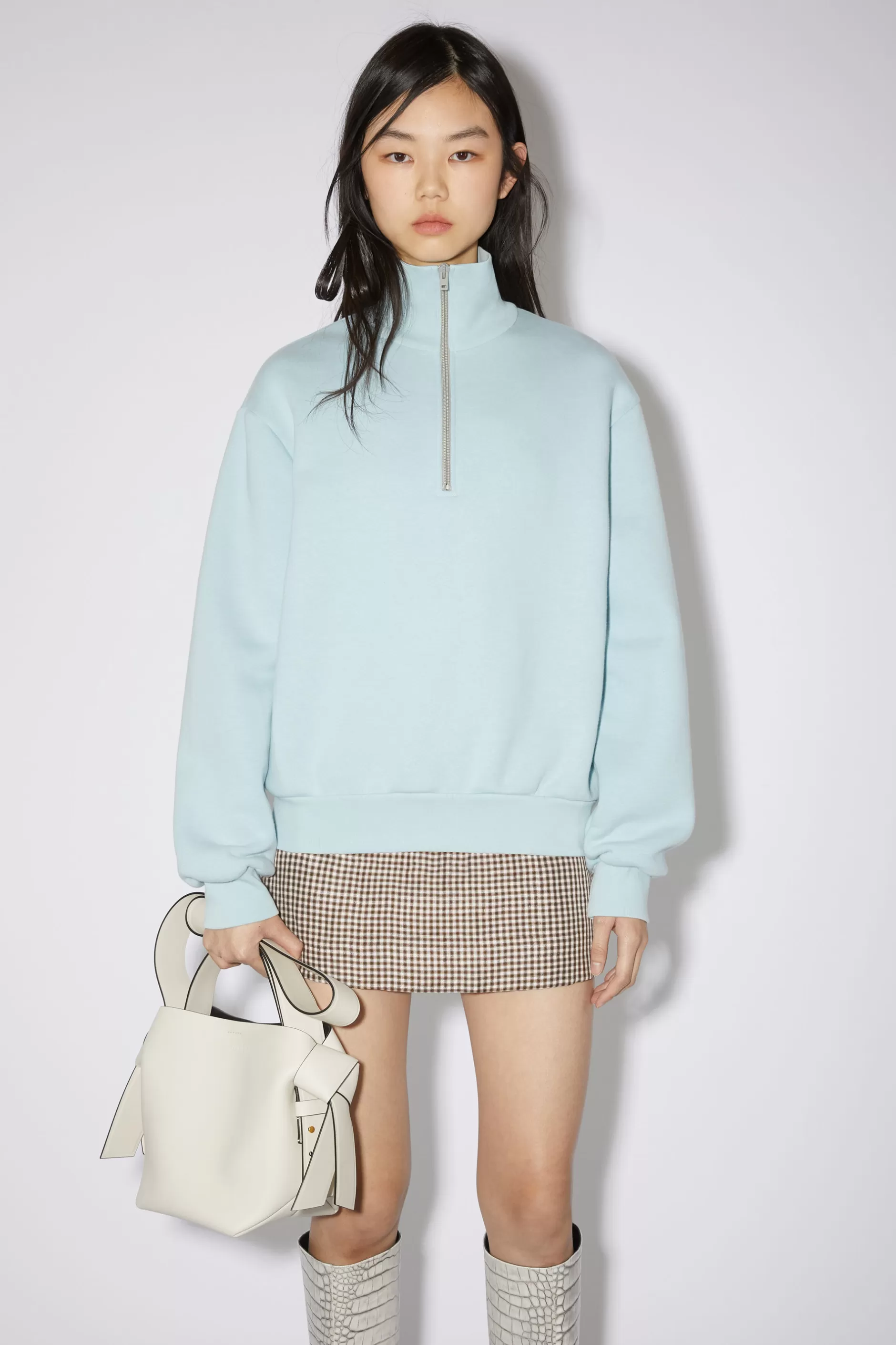 Acne Studios Sweatjacke Mit Reisverschluss Mineralblau Discount