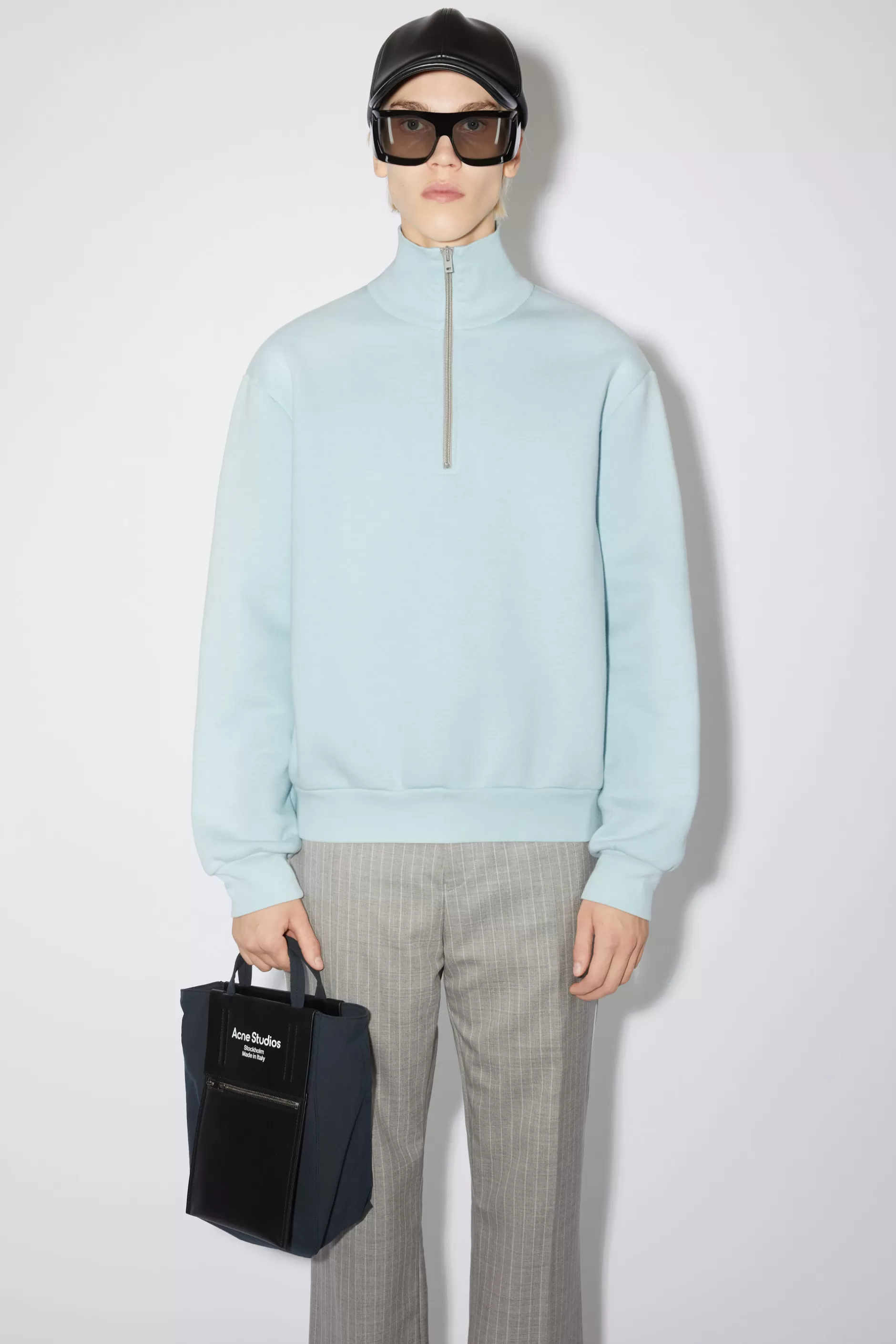 Acne Studios Sweatjacke Mit Reisverschluss Mineralblau Shop