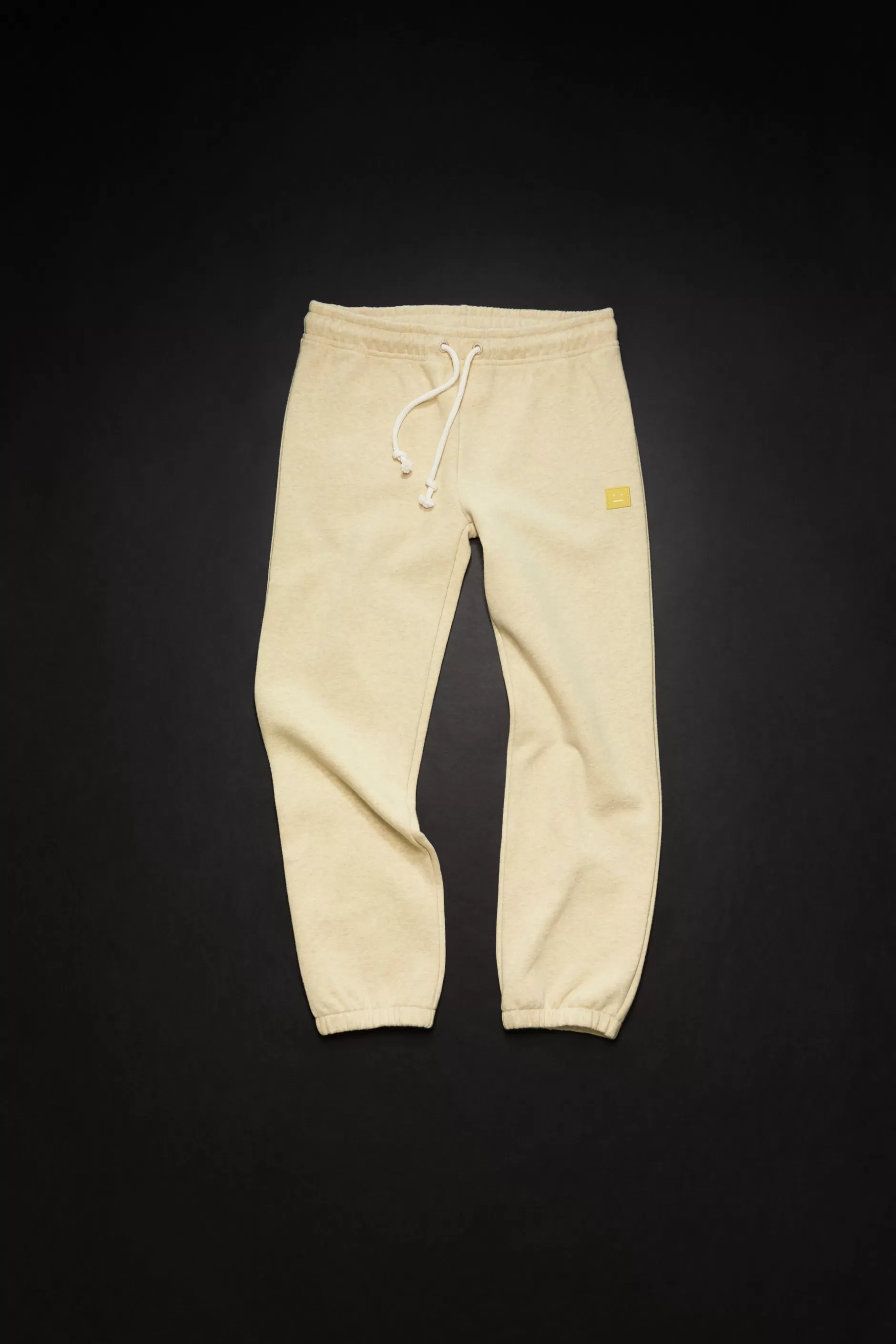 Acne Studios Sweatpants Aus Baumwolle Meliertes Blassgelb Best