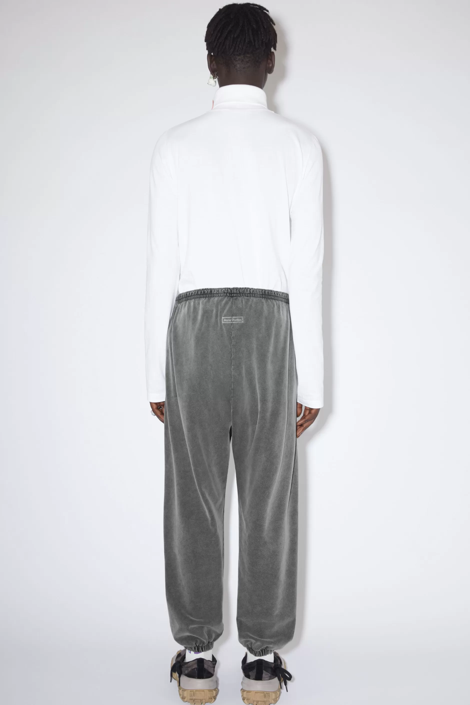 Acne Studios Sweatpants Aus Baumwolle Ausgebleichtes Schwarz Best