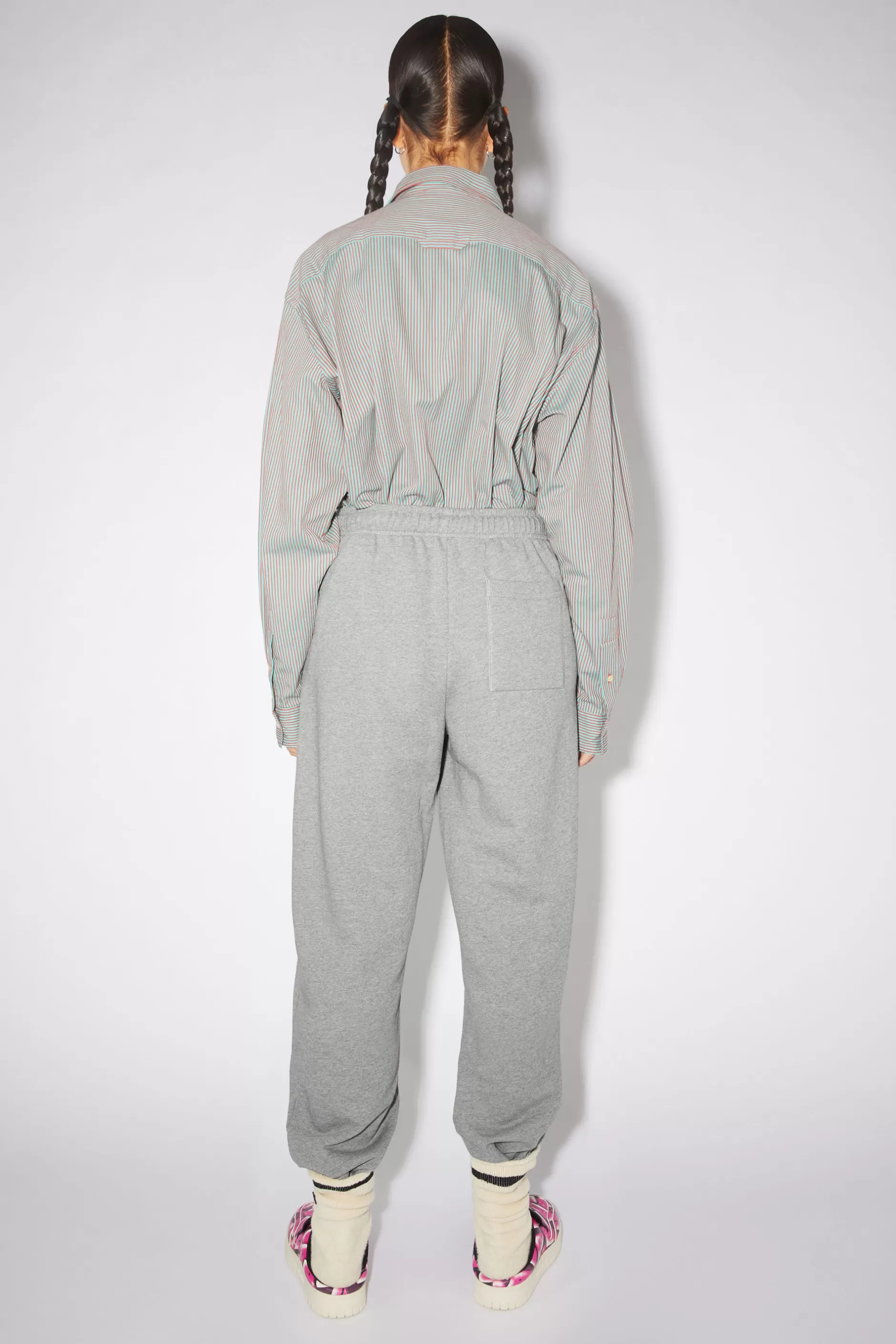 Acne Studios Sweatpants Aus Baumwolle Hellgrau-Meliert Cheap