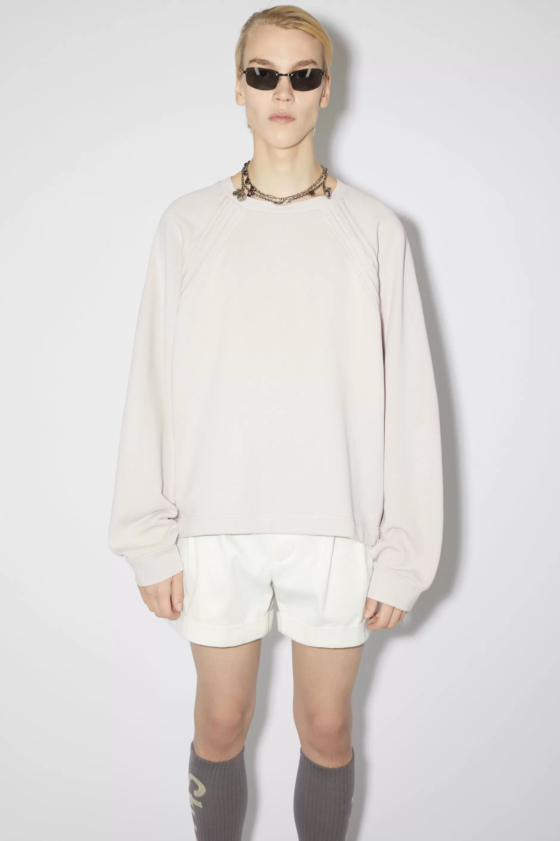 Acne Studios Sweatshirt Mit Logo-Tape Kaltweis Clearance