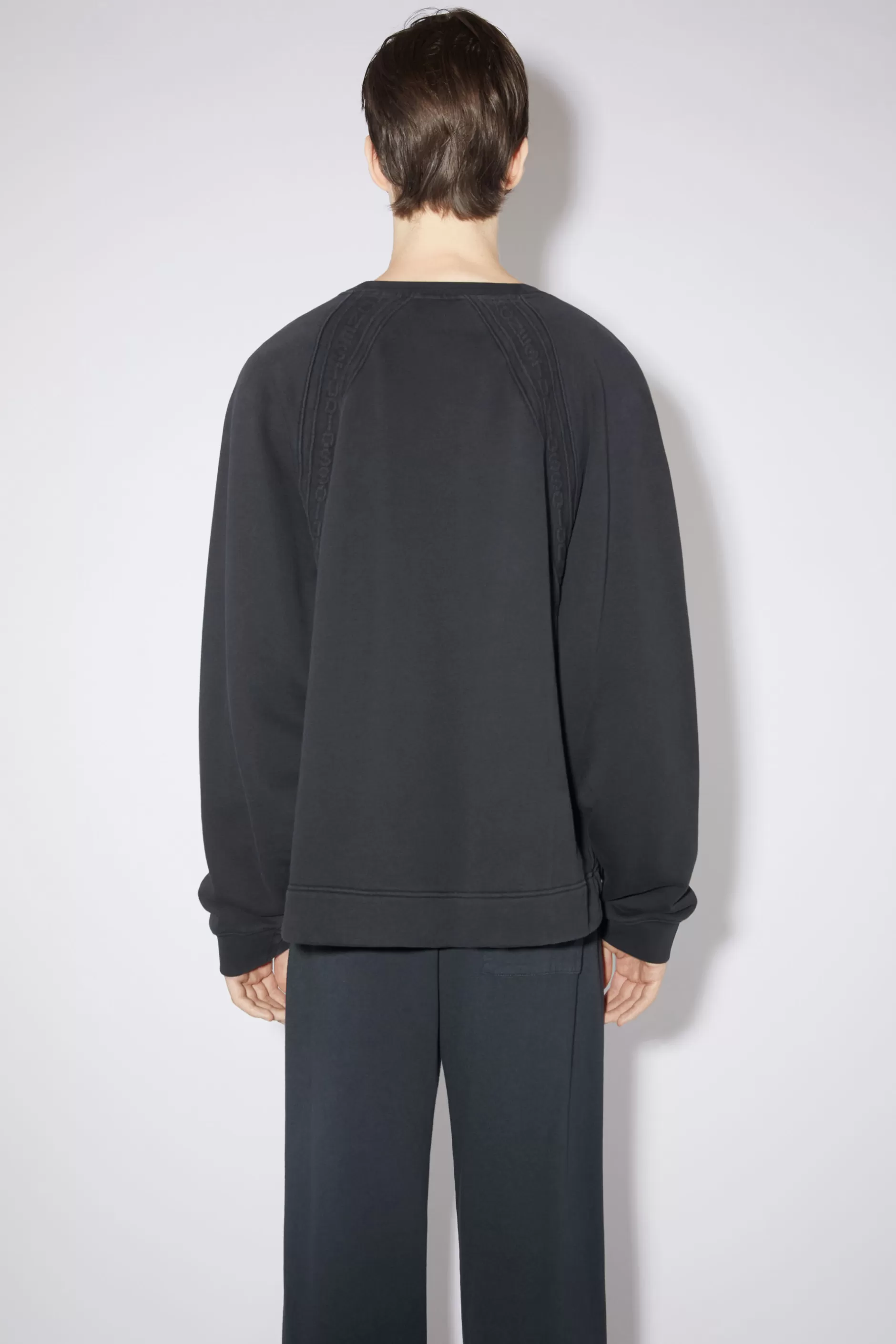 Acne Studios Sweatshirt Mit Logo-Tape Schwarz Best