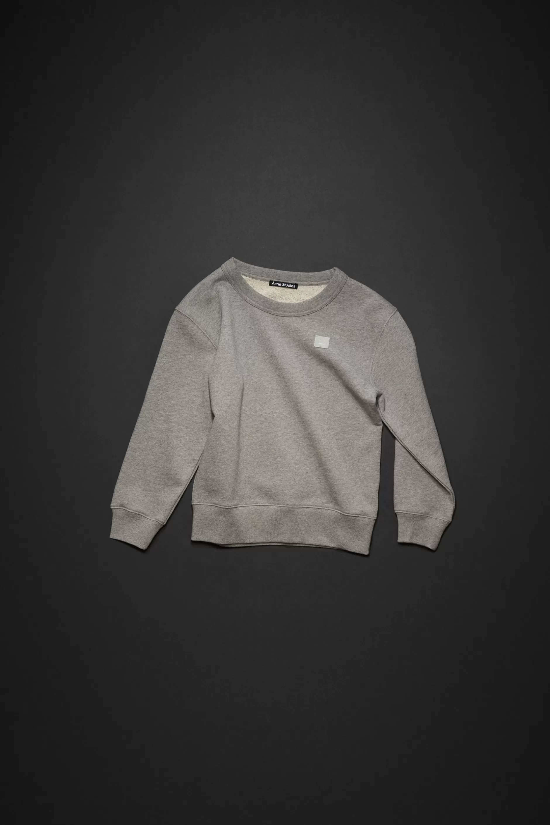 Acne Studios Sweatshirt Mit Rundhalsausschnitt Hellgrau-Meliert Clearance