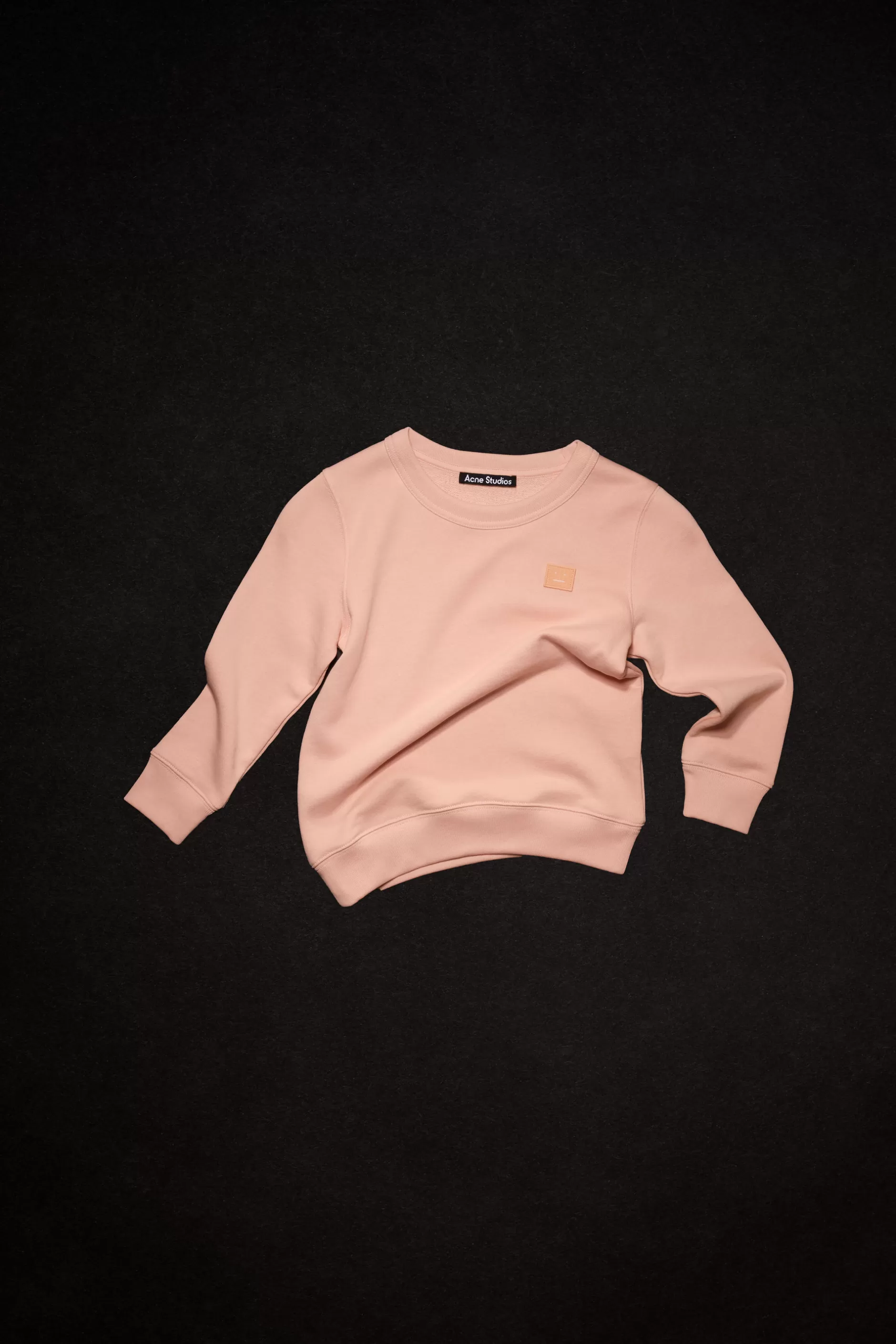 Acne Studios Sweatshirt Mit Rundhalsausschnitt Pudriges Rosa Hot