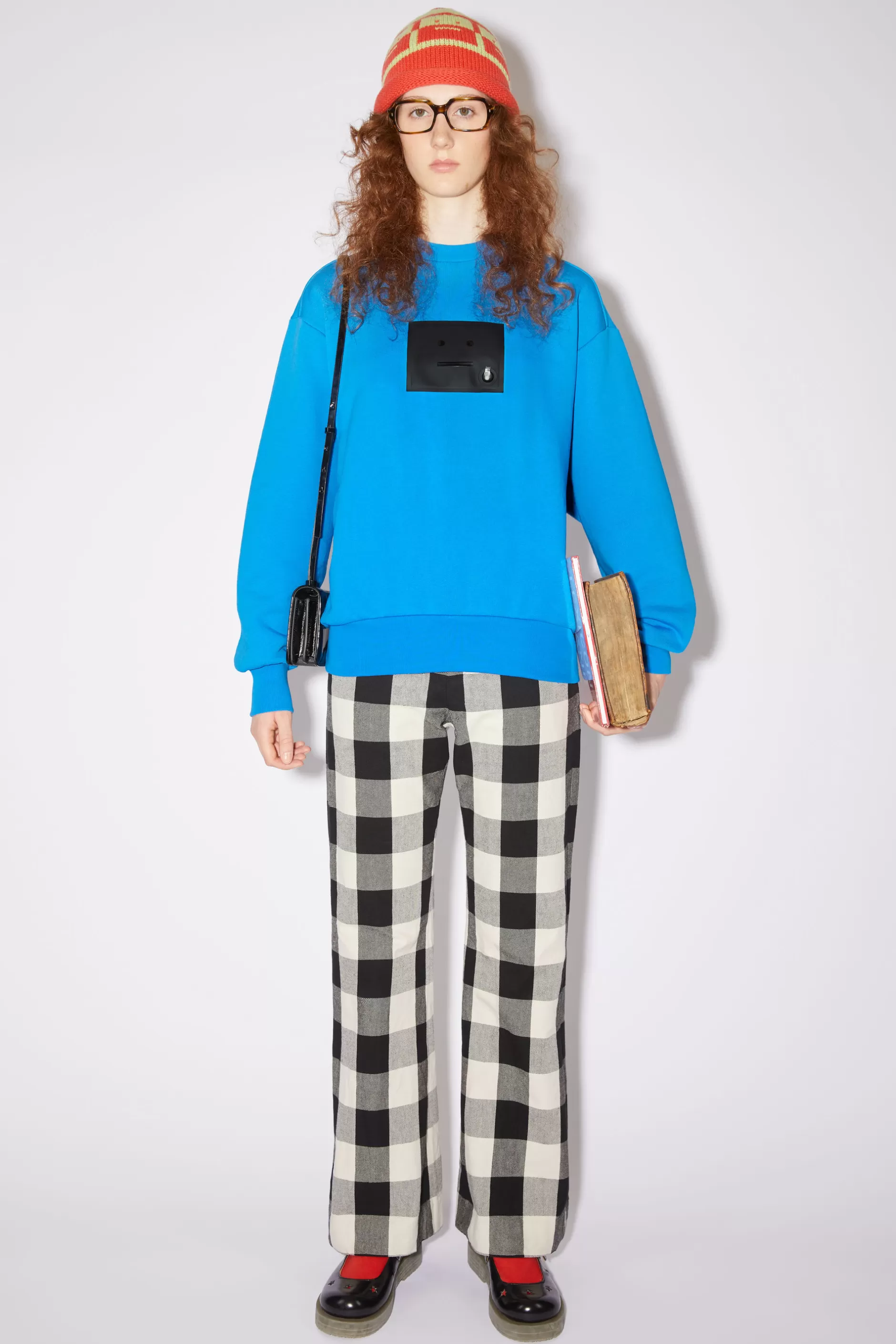 Acne Studios Sweatshirt Mit Rundhalsausschnitt Saphirblau Store