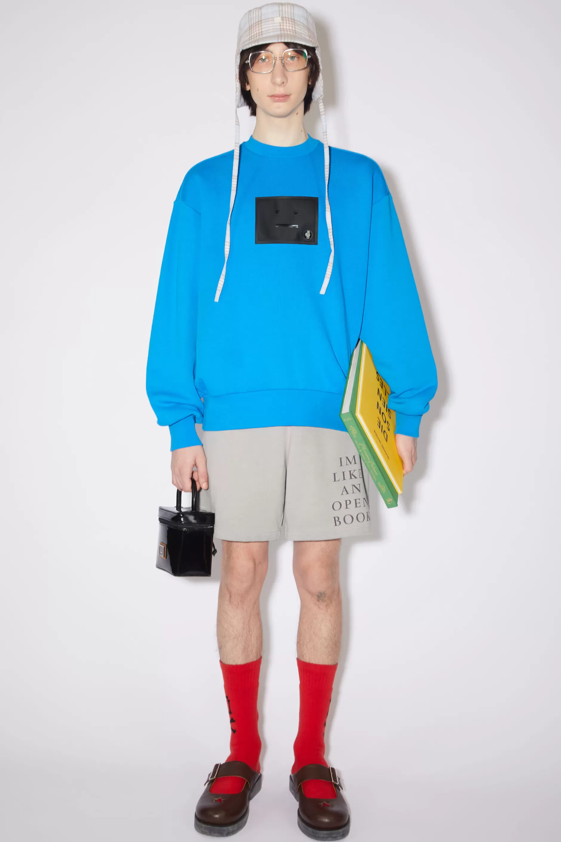 Acne Studios Sweatshirt Mit Rundhalsausschnitt Saphirblau New