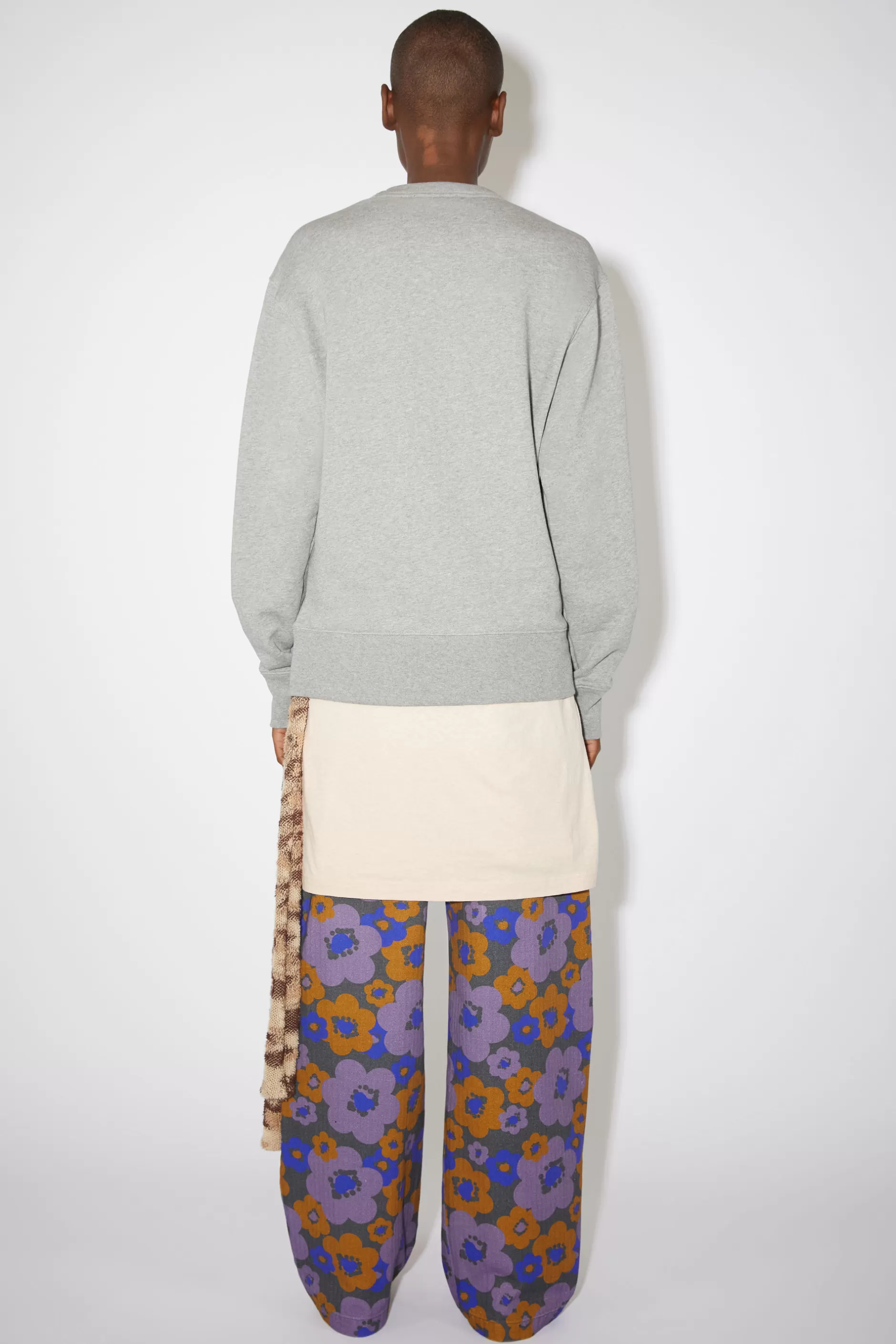 Acne Studios Sweatshirt Mit Rundhalsausschnitt Hellgrau-Meliert Shop