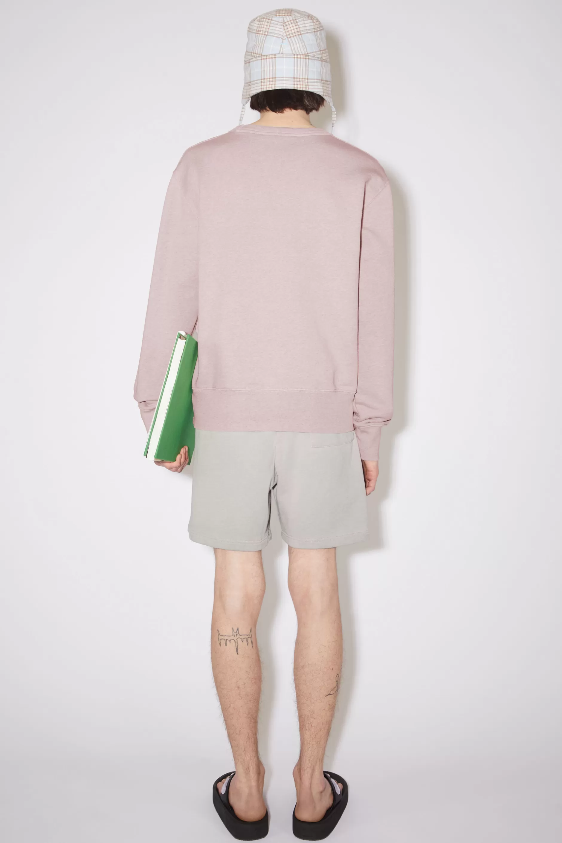 Acne Studios Sweatshirt Mit Rundhalsausschnitt Meliertes Violettrosa Flash Sale