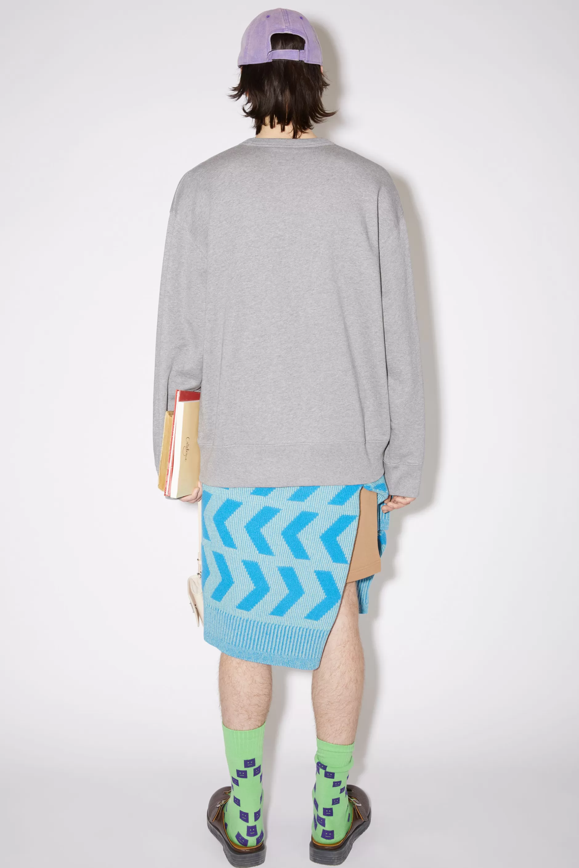 Acne Studios Sweatshirt Mit Rundhalsausschnitt Hellgrau-Meliert Online