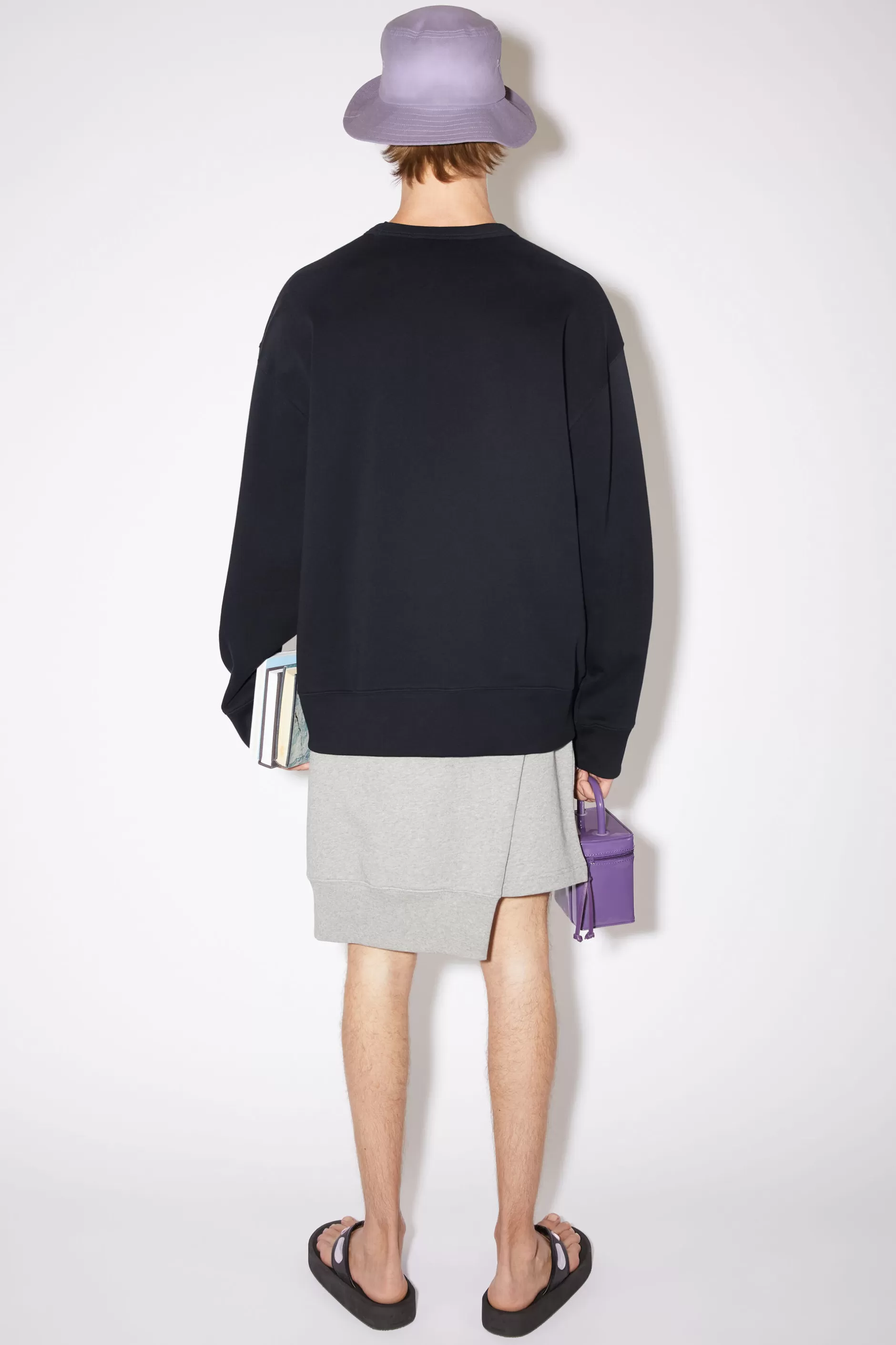 Acne Studios Sweatshirt Mit Rundhalsausschnitt Schwarz Hot