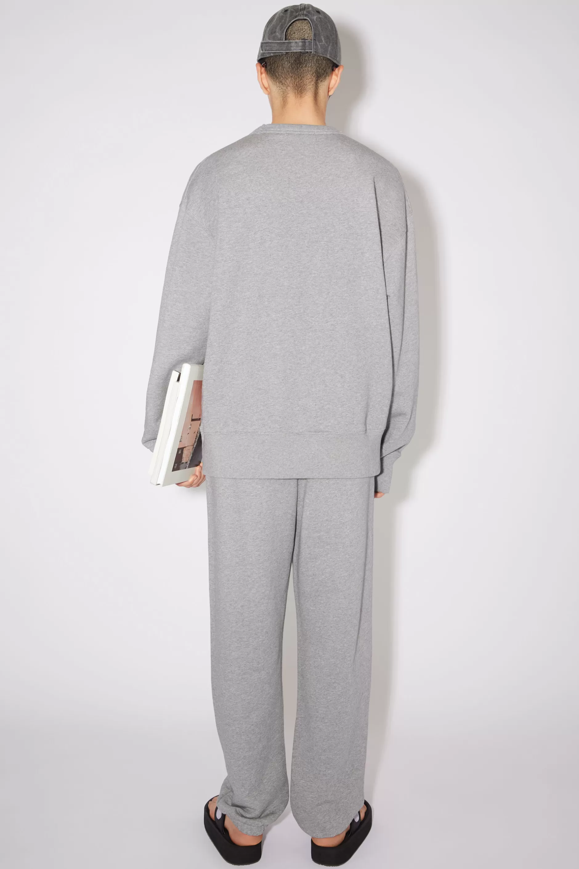 Acne Studios Sweatshirt Mit Rundhalsausschnitt Hellgrau-Meliert Store