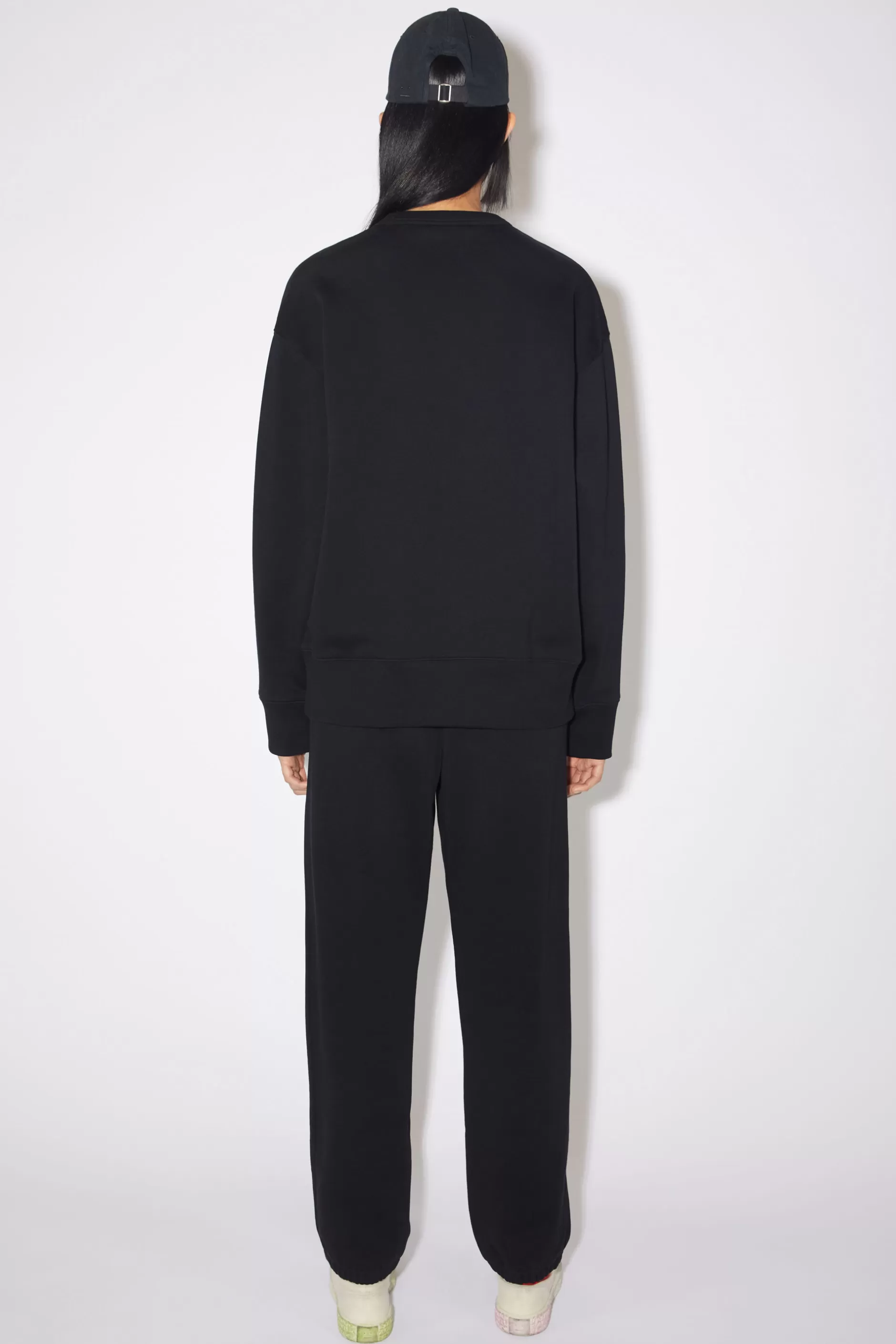 Acne Studios Sweatshirt Mit Rundhalsausschnitt Schwarz Sale