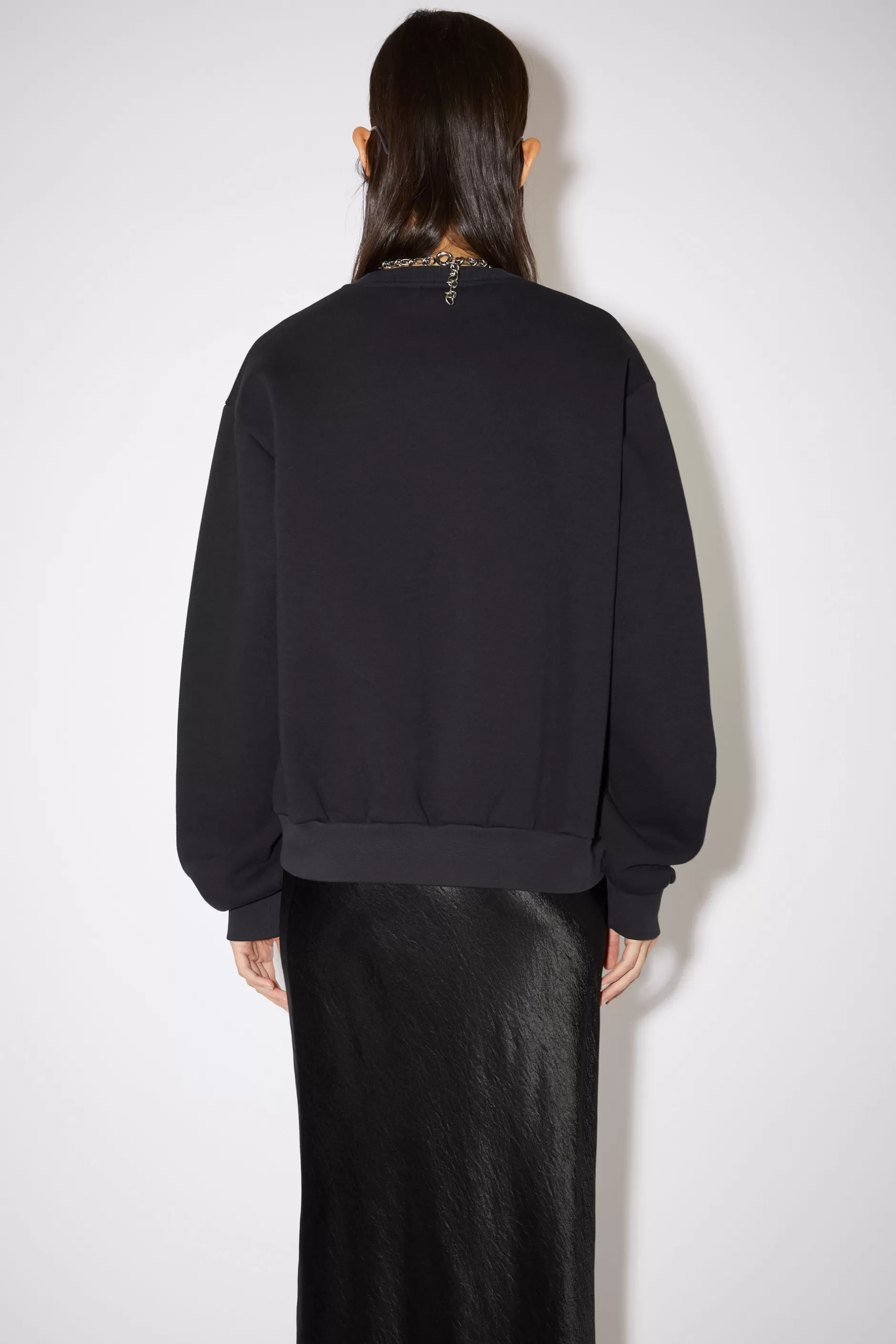 Acne Studios Sweatshirt Mit Rundhalsausschnitt Schwarz Shop