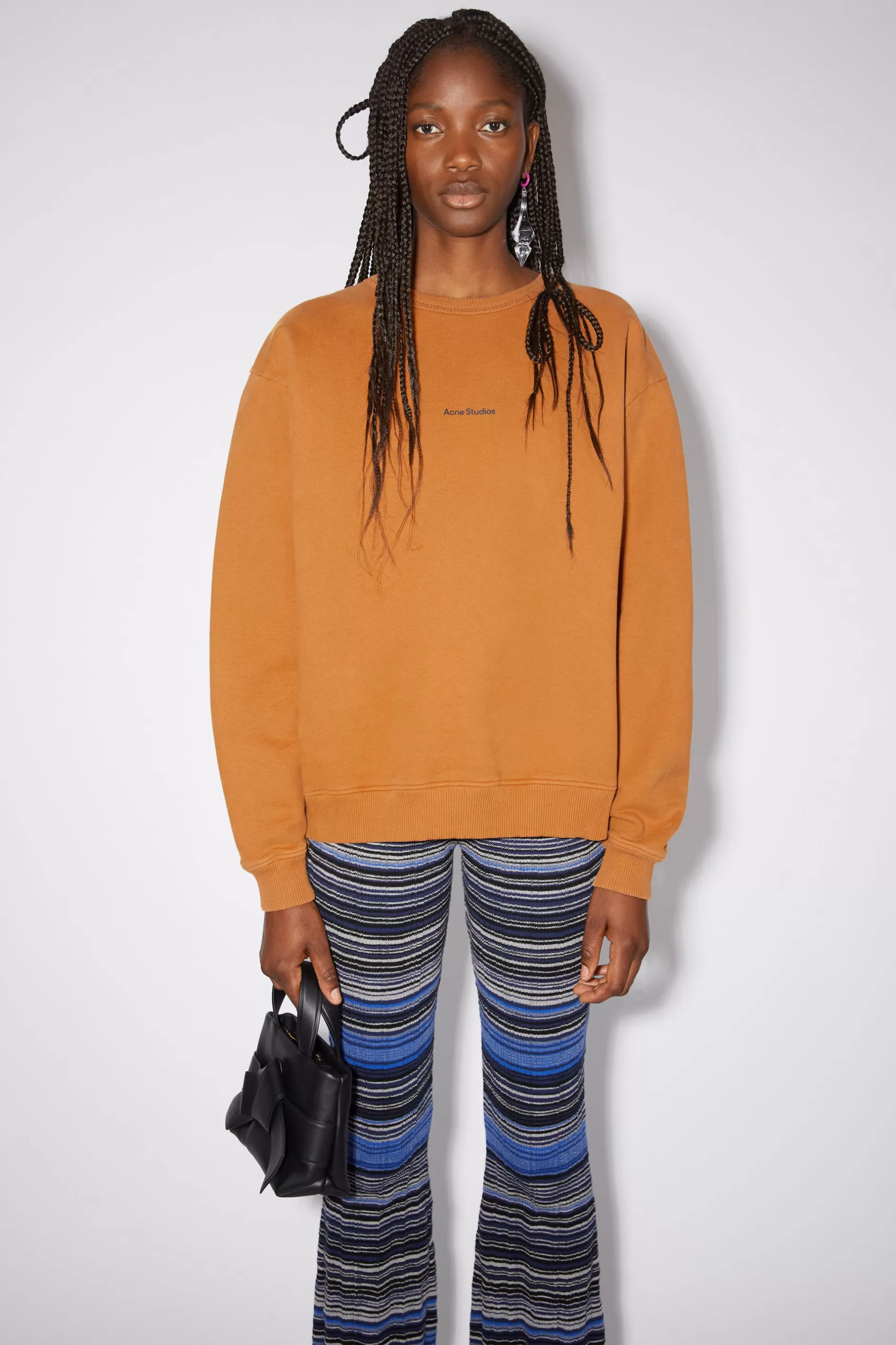 Acne Studios Sweatshirt Mit Stempel-Logo Rauchiges Orange Online