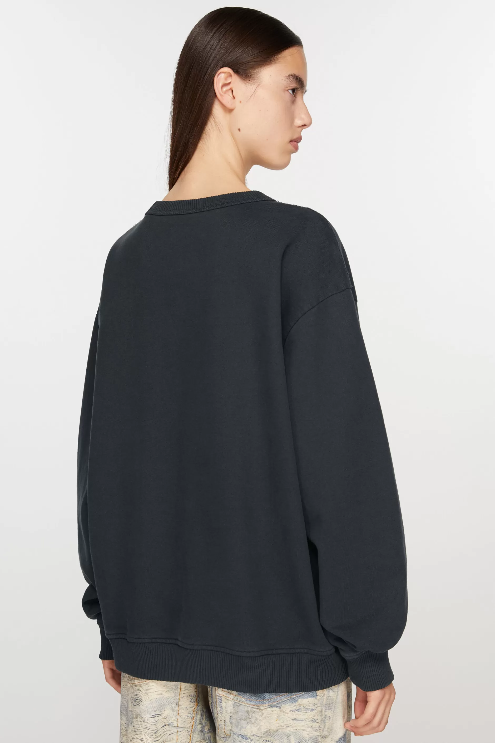 Acne Studios Sweatshirt Mit Stempel-Logo Schwarz Store