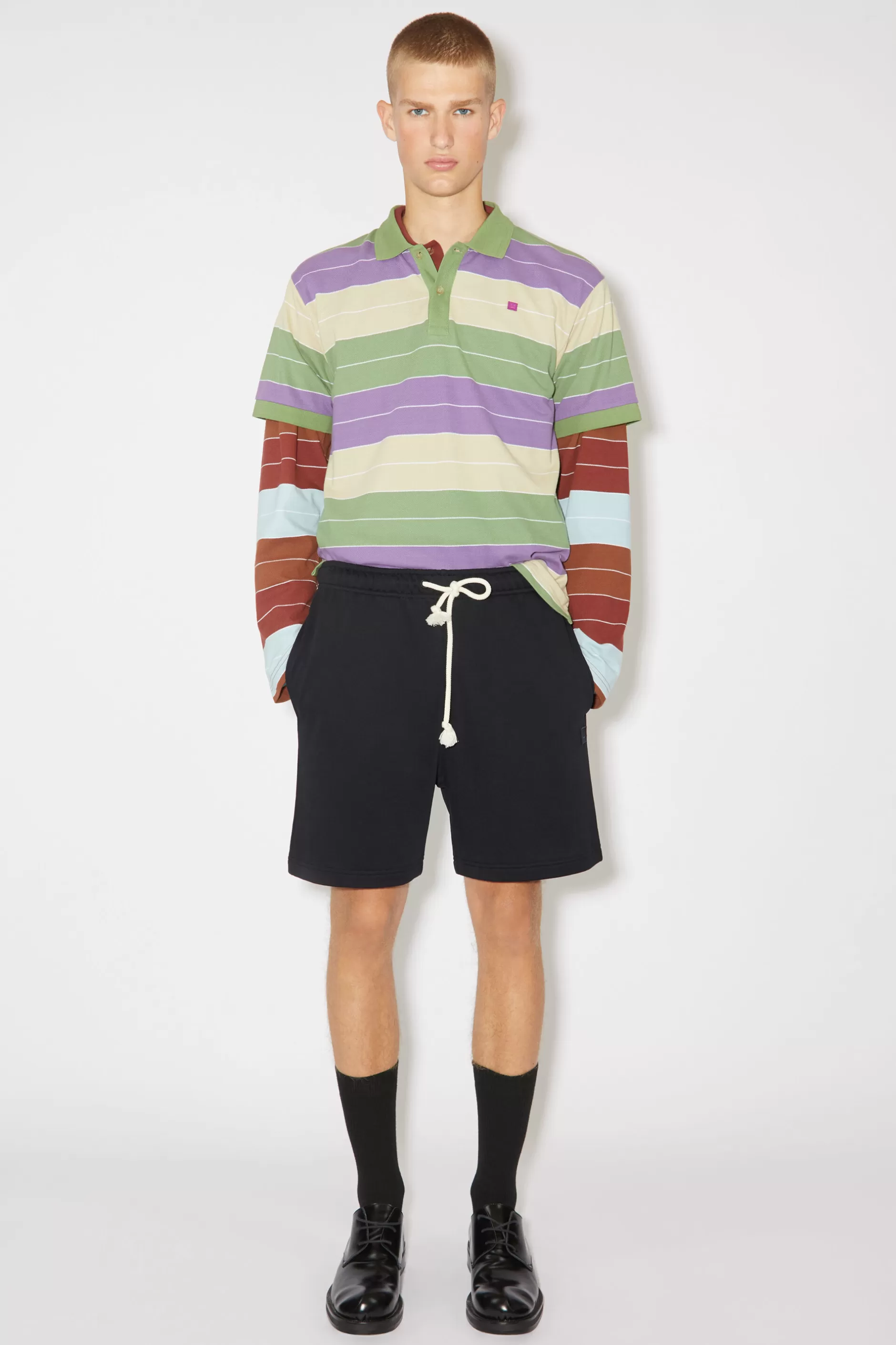 Acne Studios Sweatshorts Aus Baumwolle Schwarz Best Sale