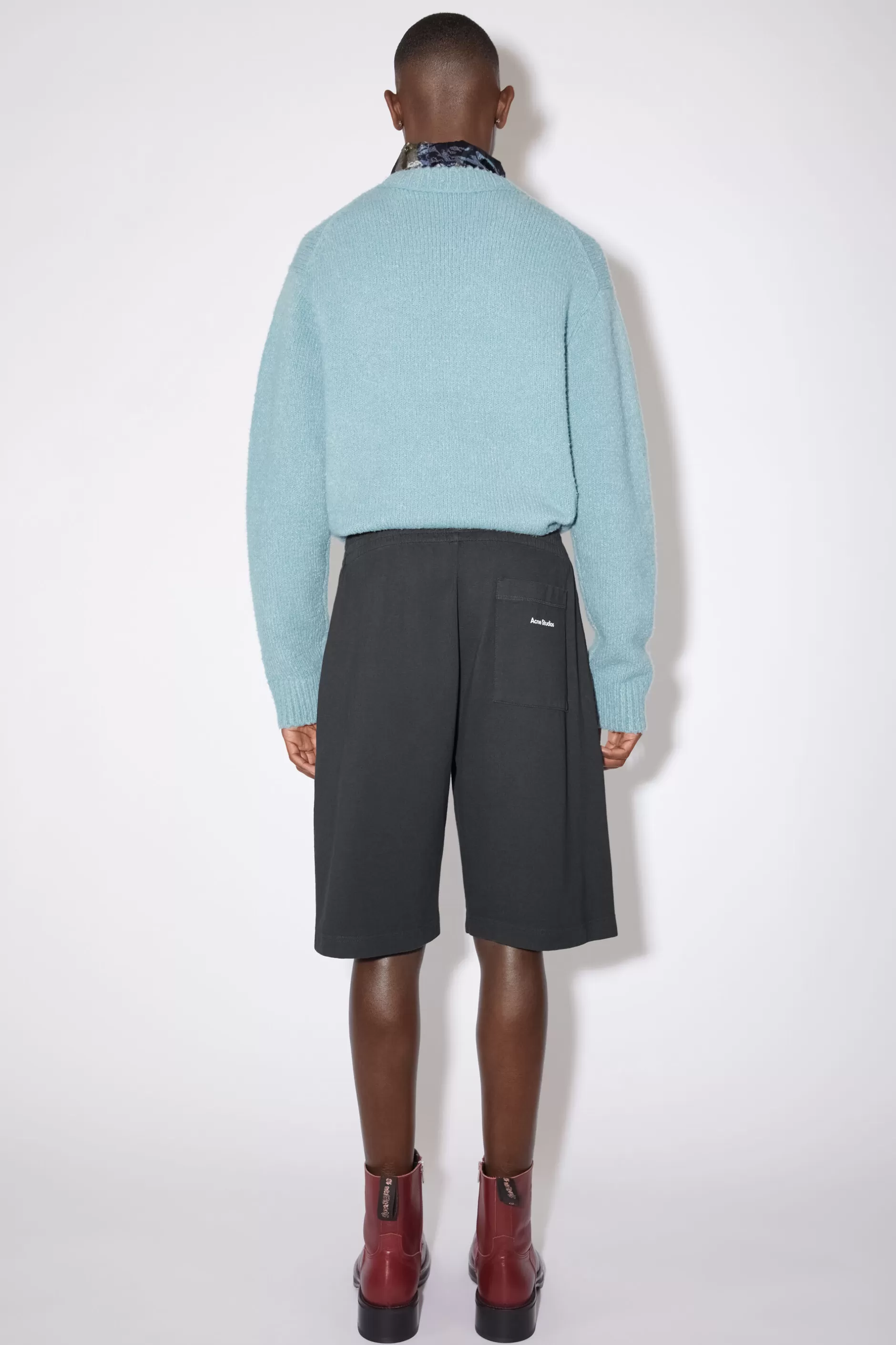 Acne Studios Sweatshorts Aus Baumwolle Schwarz Cheap