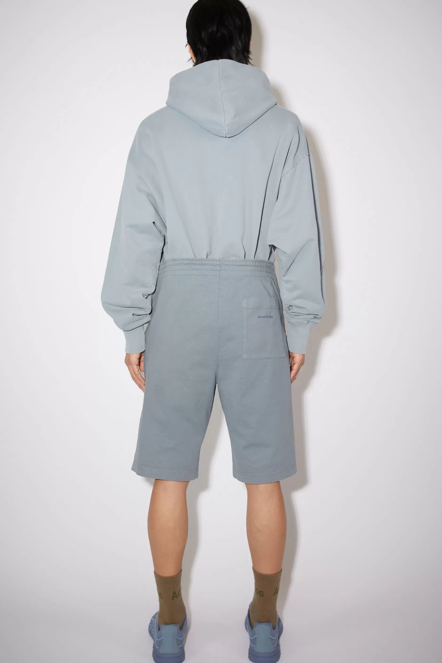 Acne Studios Sweatshorts Aus Baumwolle Stahlgrau Best