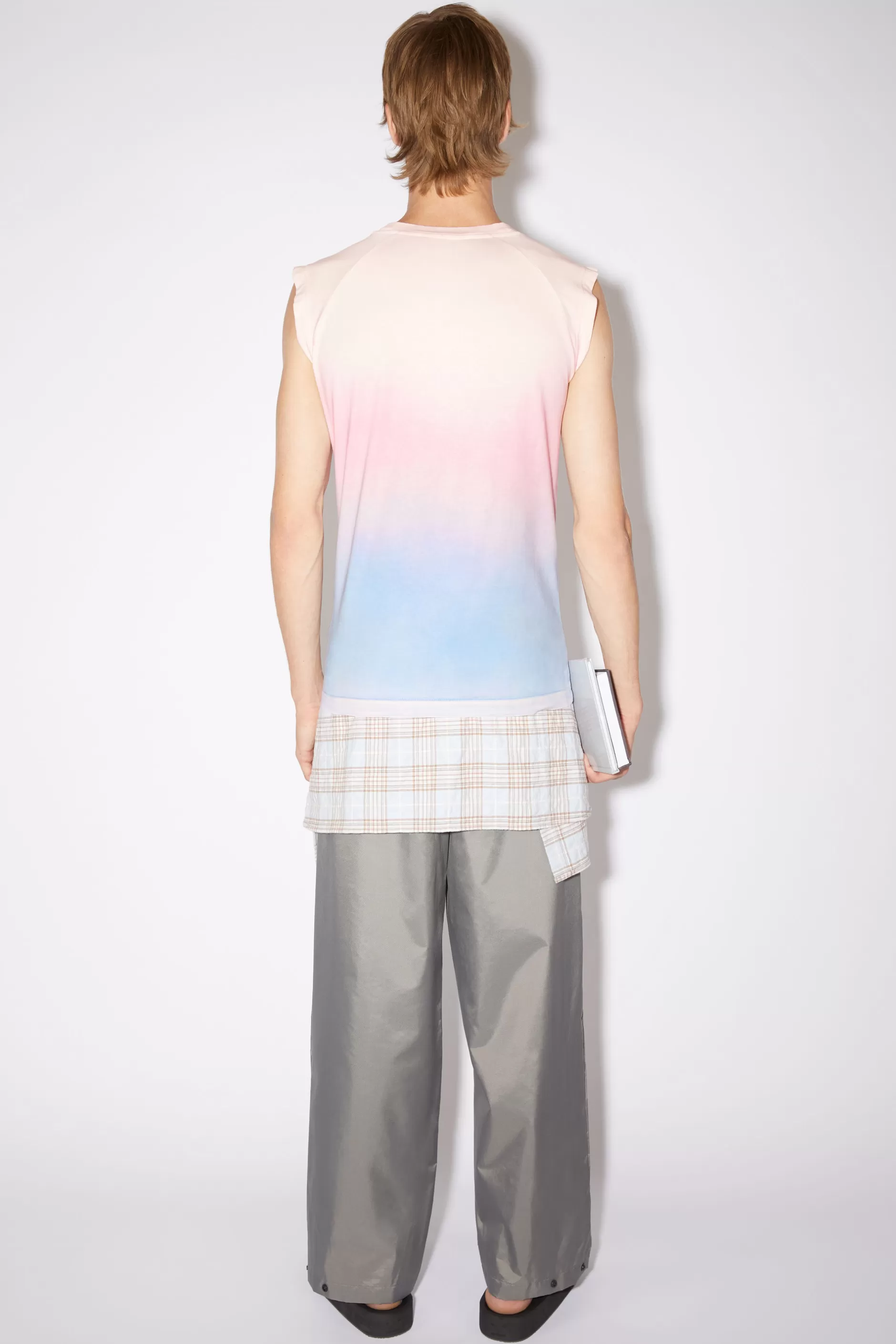 Acne Studios Tank Top Mit Siebdruck Rosa/Blau Outlet