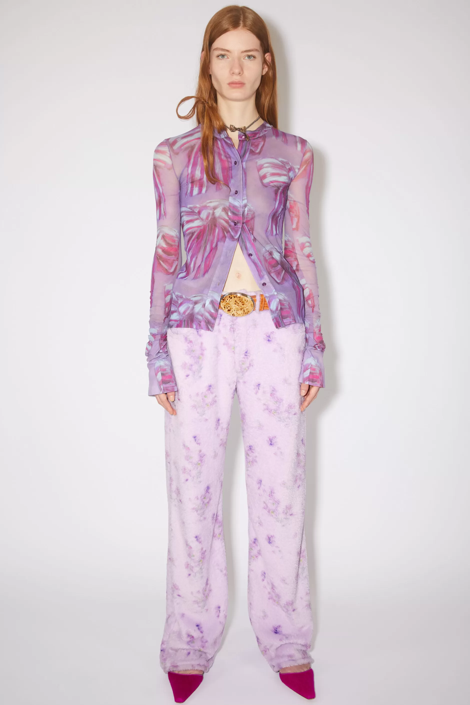 Acne Studios Teddy-Hose Orchideenlila Outlet